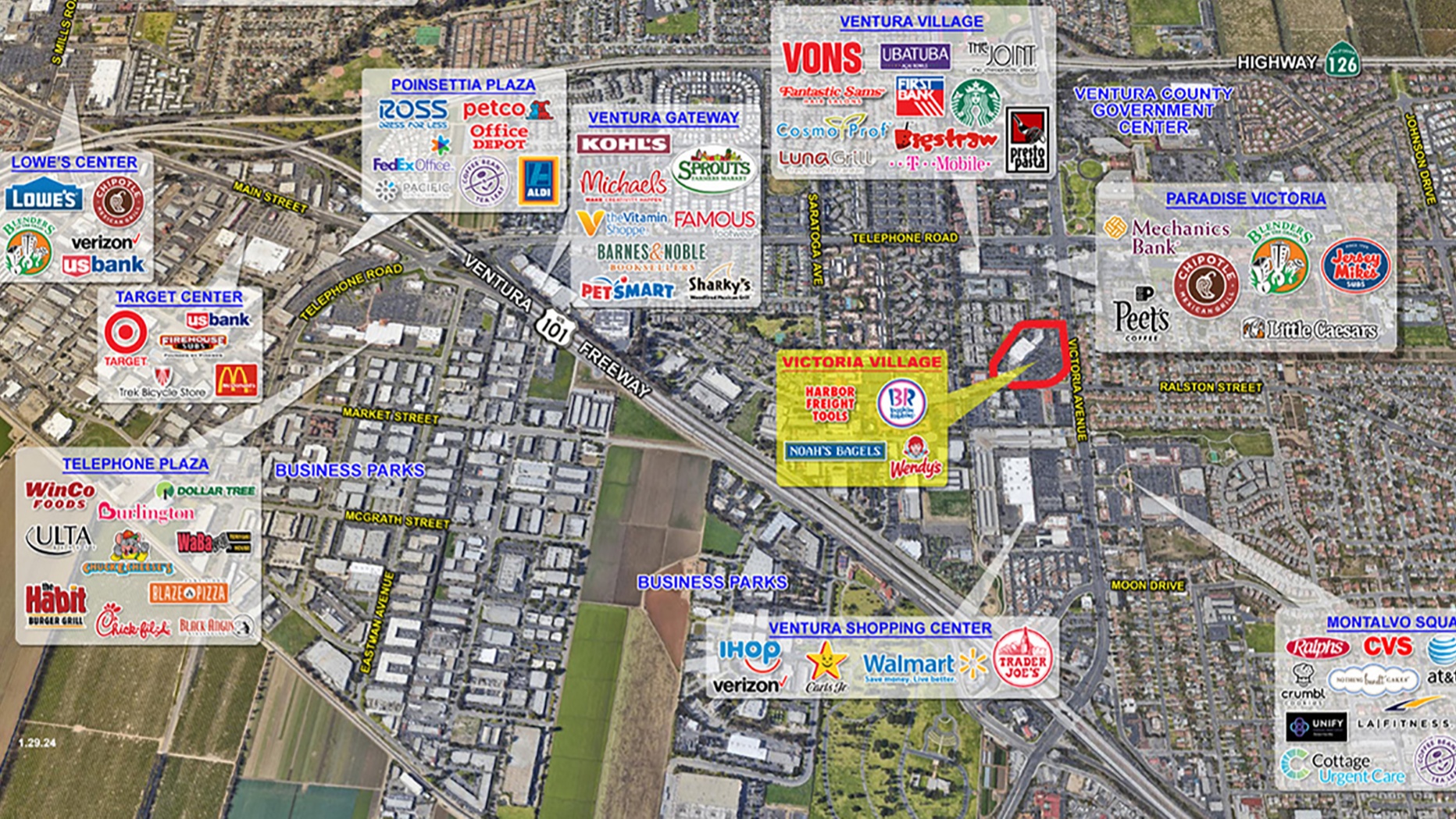 Retail Property for Lease - 1401-1463 S. Victoria Ave., Ventura, California, 93003 (2)