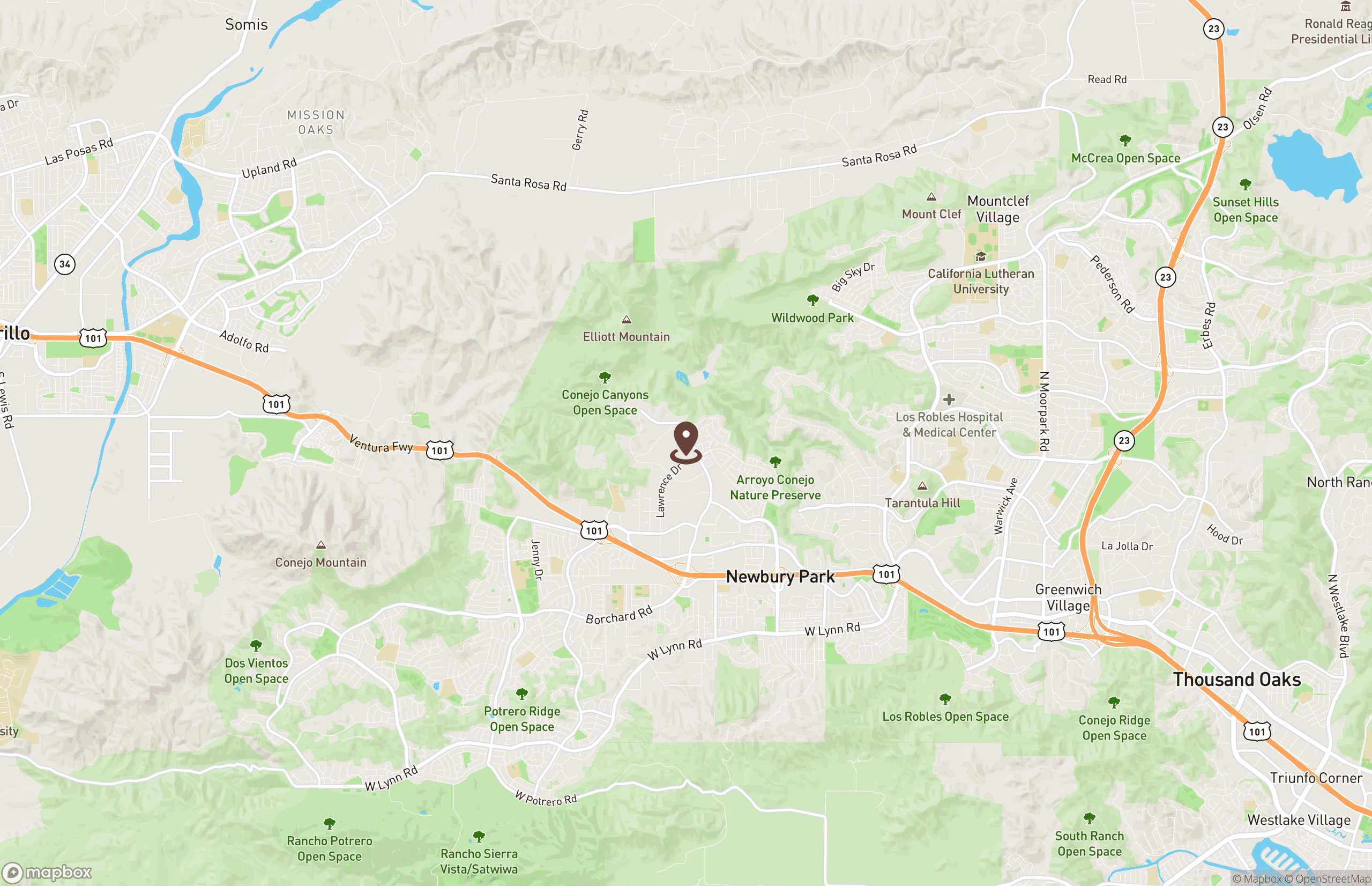 Map Industrial Property for Lease - 1525 Rancho Conejo Blvd, Thousand Oaks, California, 91320 (5)