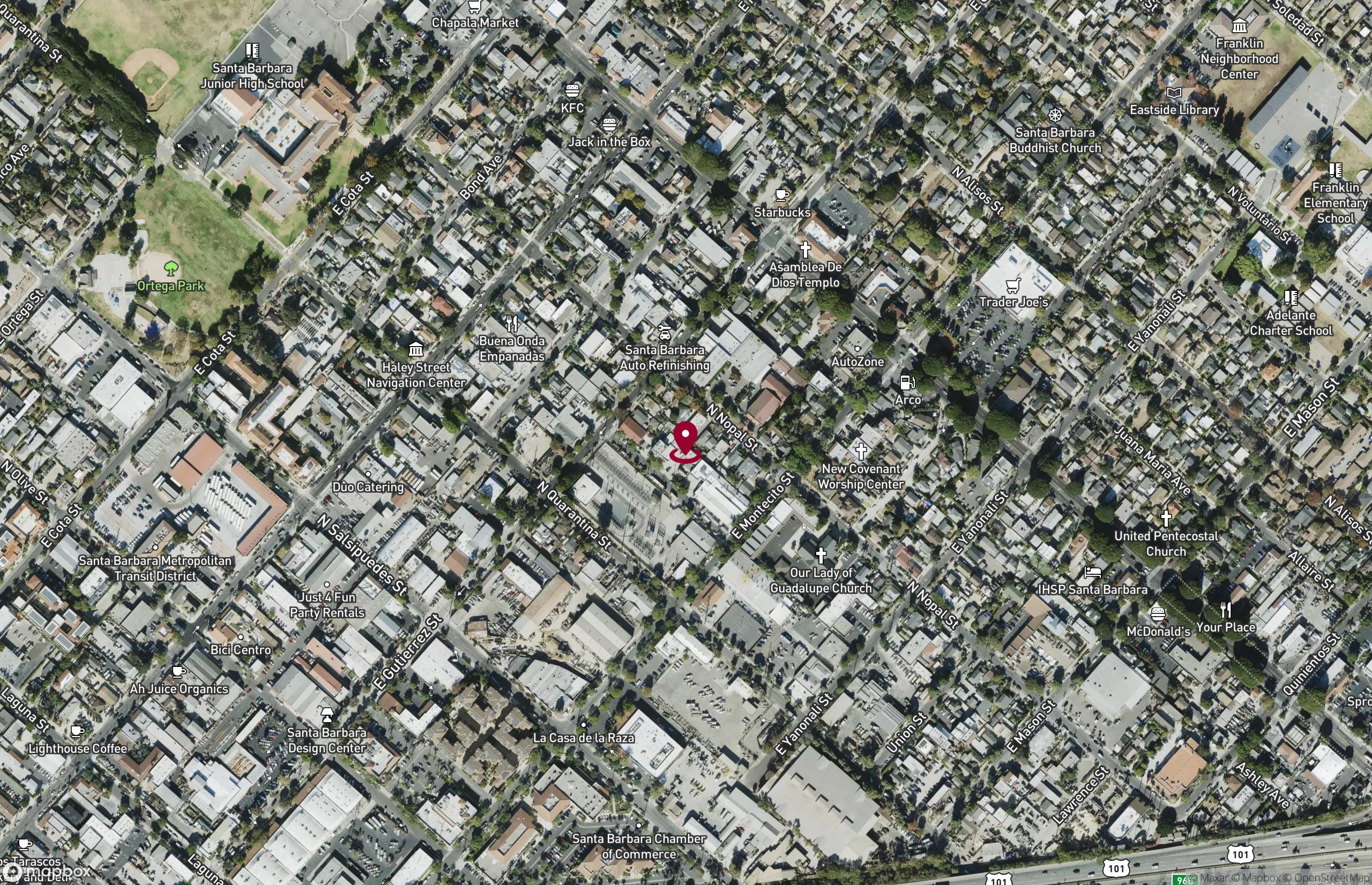 Map Industrial Property for Lease - 323 N. Nopal St, Santa Barbara, California, 93103 (6)