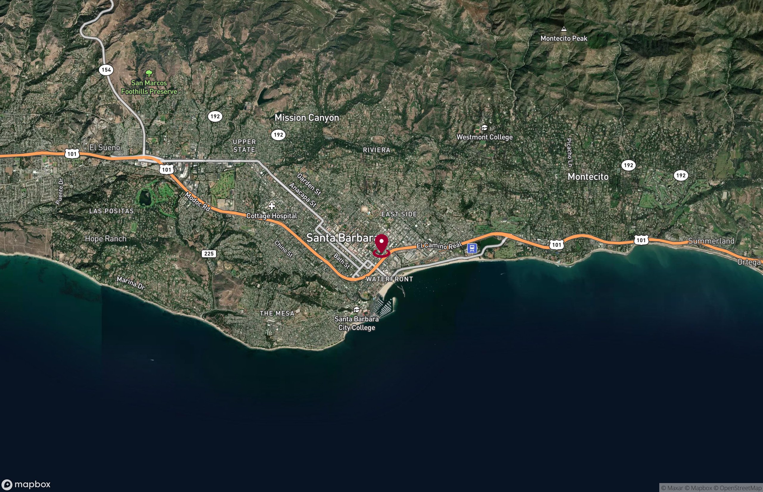 Map Office Property for Rent - 310 E. Haley St., Santa Barbara, California, 93101 (9)