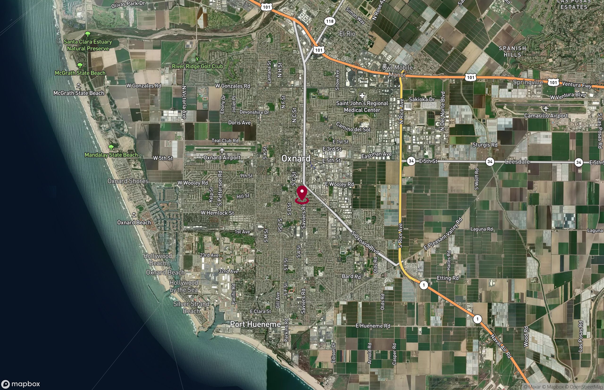Map Multifamily Property for Sale - 450, 508 & 516 W Hill St, Oxnard, California, 93033 (9)