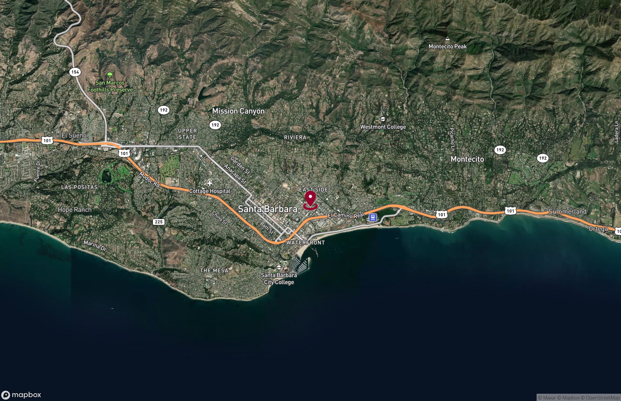 Map Office Property for Rent - 709 E. Haley St., Santa Barbara, California, 93103 (9)