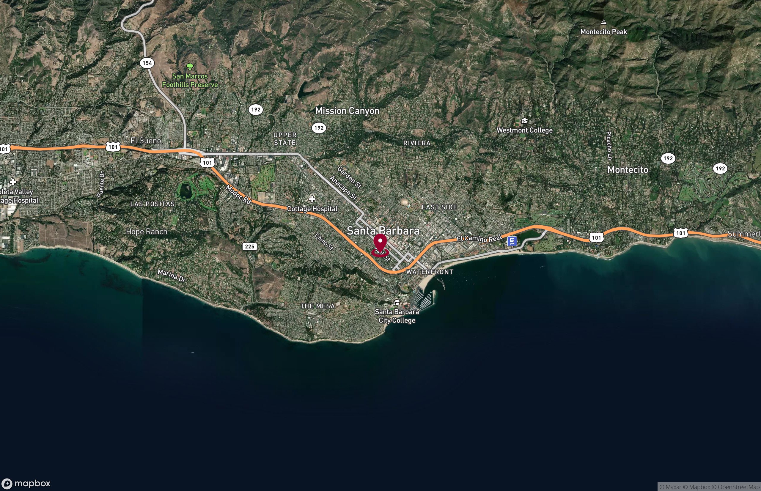 Map Office Property for Rent - 911 De La Vina St., Santa Barbara, California, 93101 (8)