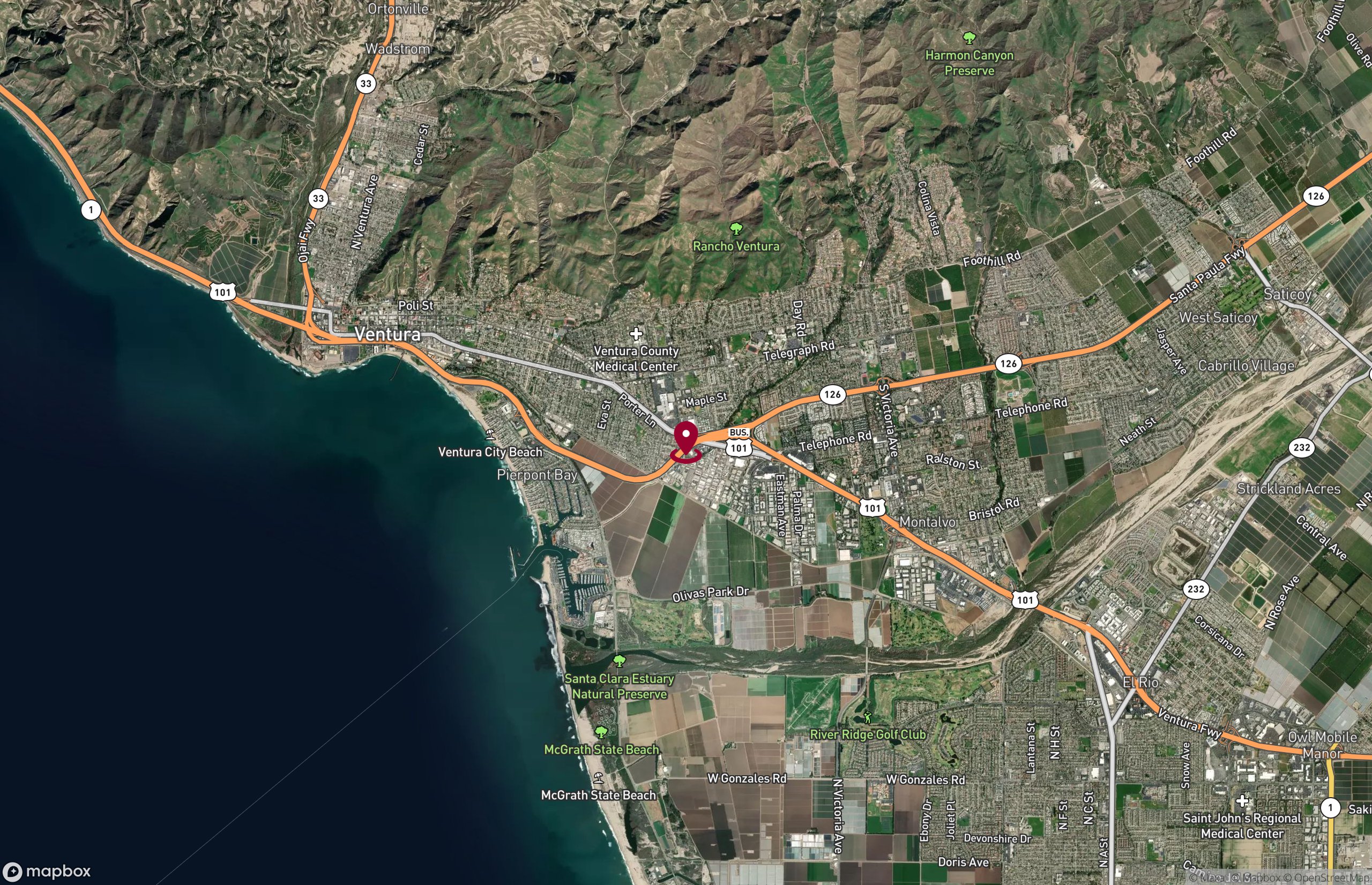 Map Retail Property for Lease - 3506-3530 E. Main St., Ventura, California, 93003 (5)