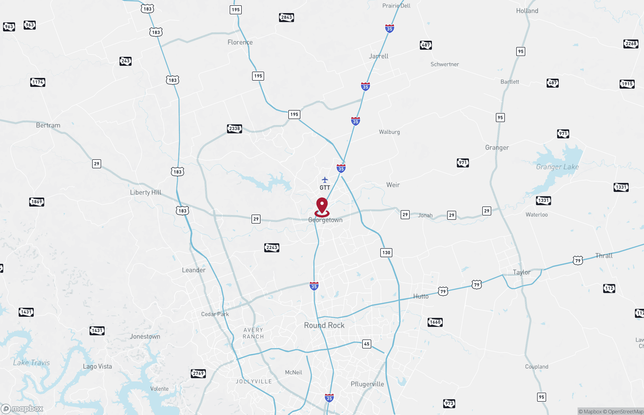 Map Industrial Property for Lease - 4815 N Interstate 35, Georgetown, Texas, 78633 (2)