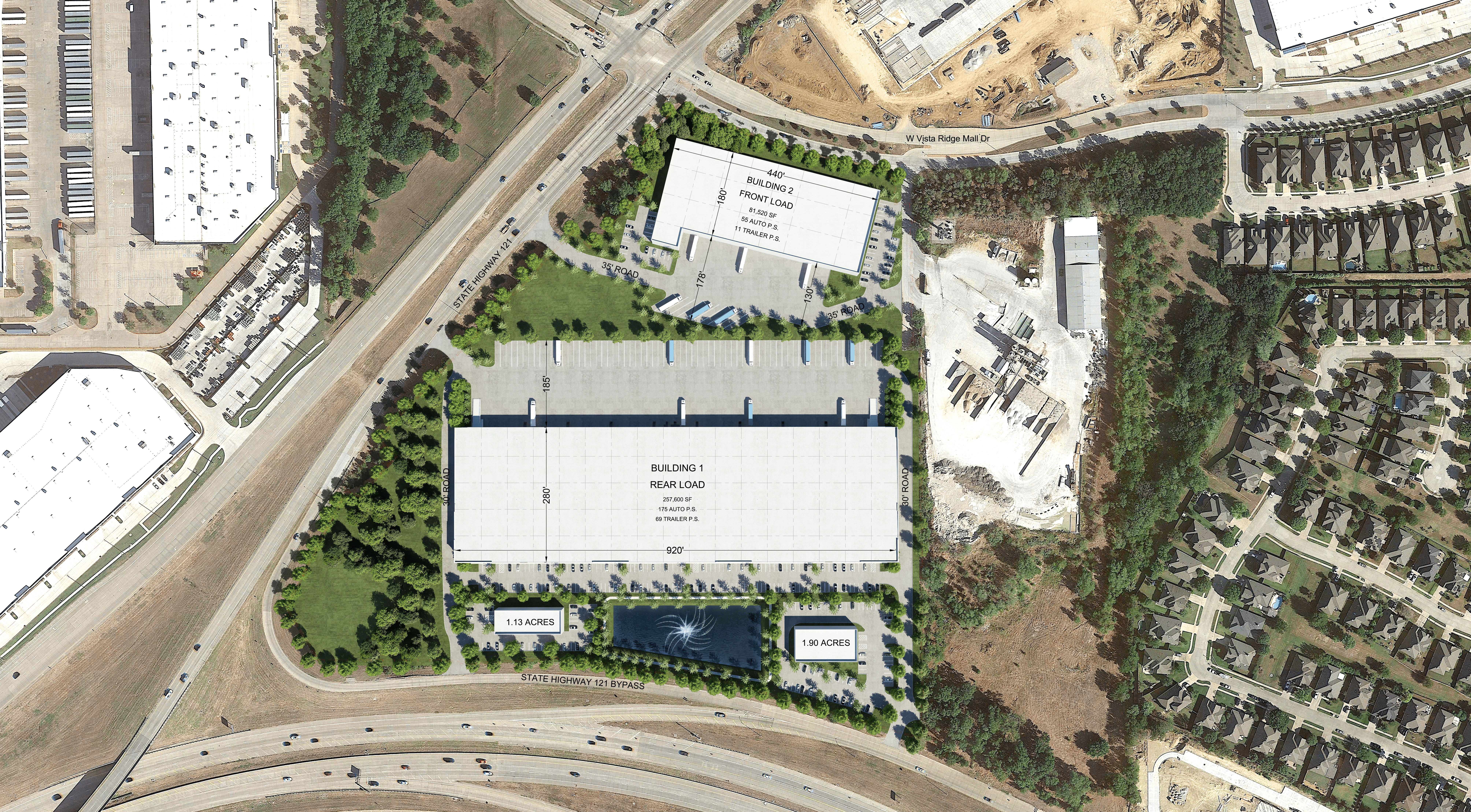 500 W Vista Ridge Mall Road, Site Plan - undefined Industrial Property for Lease - 500 W Vista Ridge Mall Drive, Lewisville, Texas, 75067 (1)