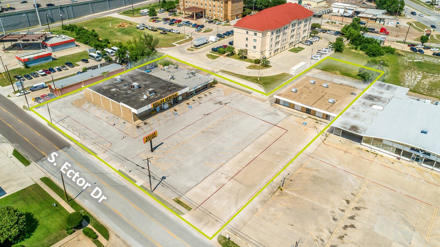135 S Ector Dr, Aerial Photo - undefined Retail Property for Sale - 135 S Ector Dr, Northeast Tarrant, Texas, 76040 (1)