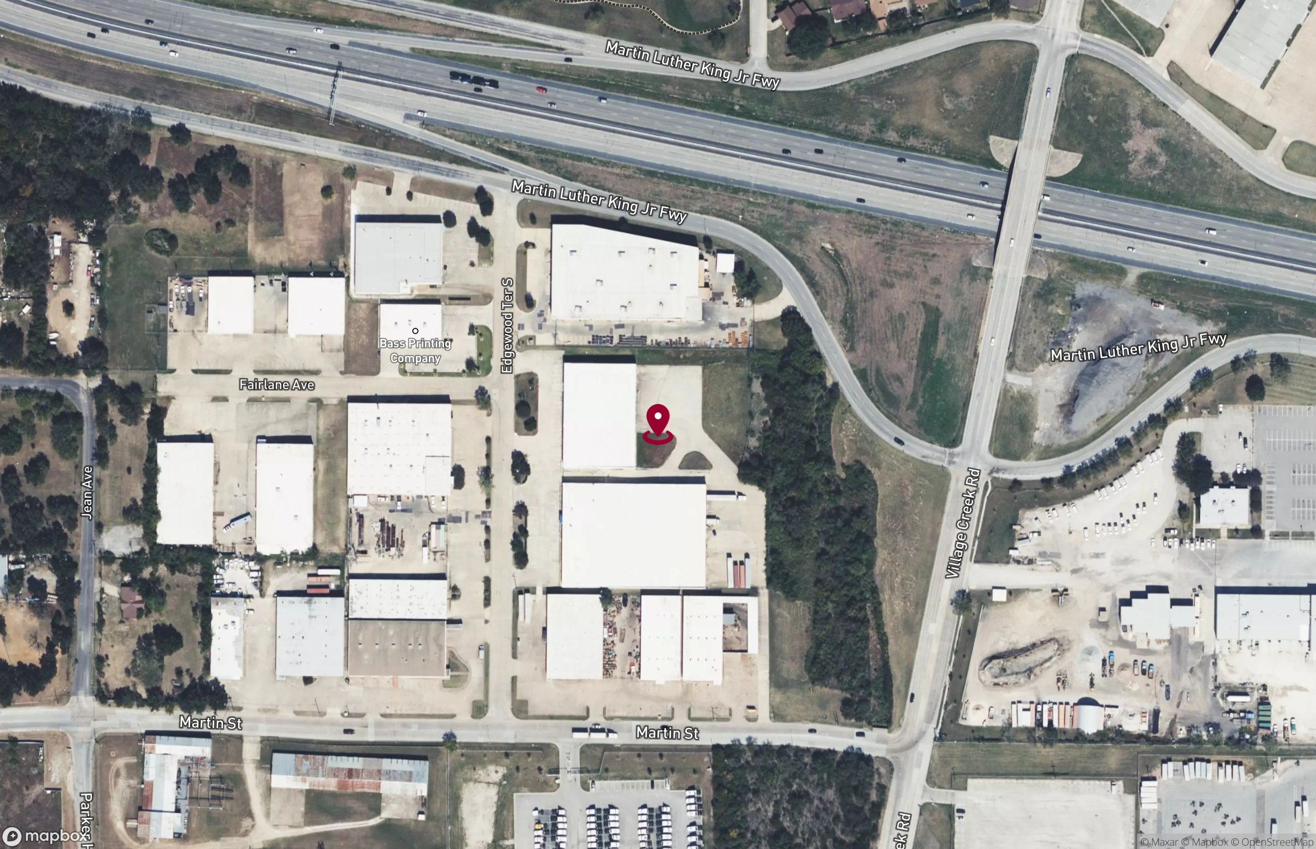 Map Industrial Property for Lease - 4701 S Edgewood Terrace, Fort Worth, Texas, 76119 (2)