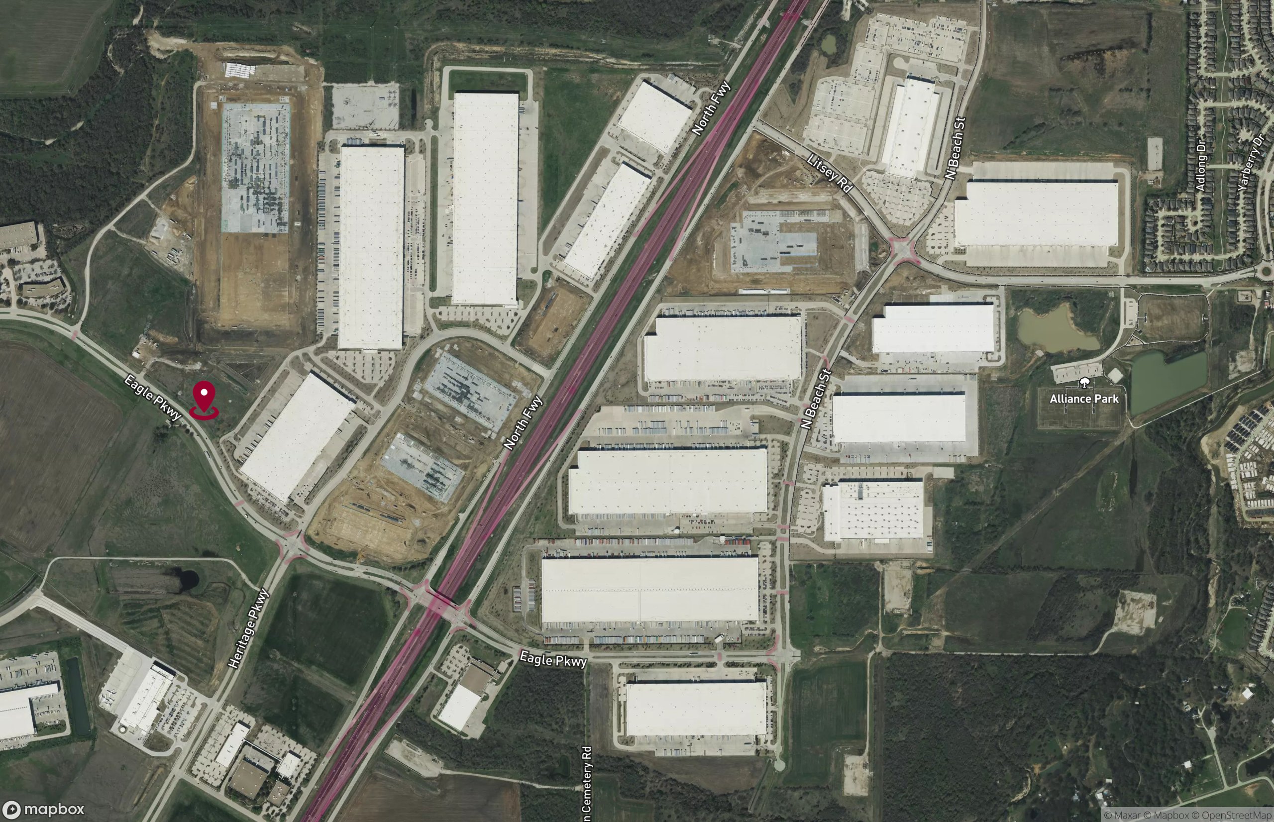 Map Industrial Property for Lease or Sale - TBD Eagle Pkwy, Fort Worth, Texas, 76177 (2)