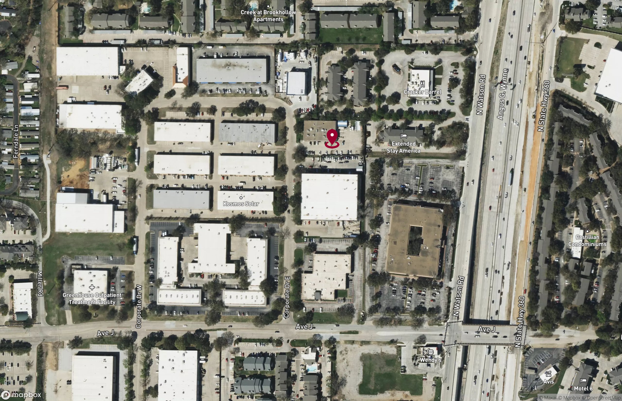 Map Industrial Property for Lease or Sale - 1300 E Corporate Dr, Arlington, Texas, 76006 (5)