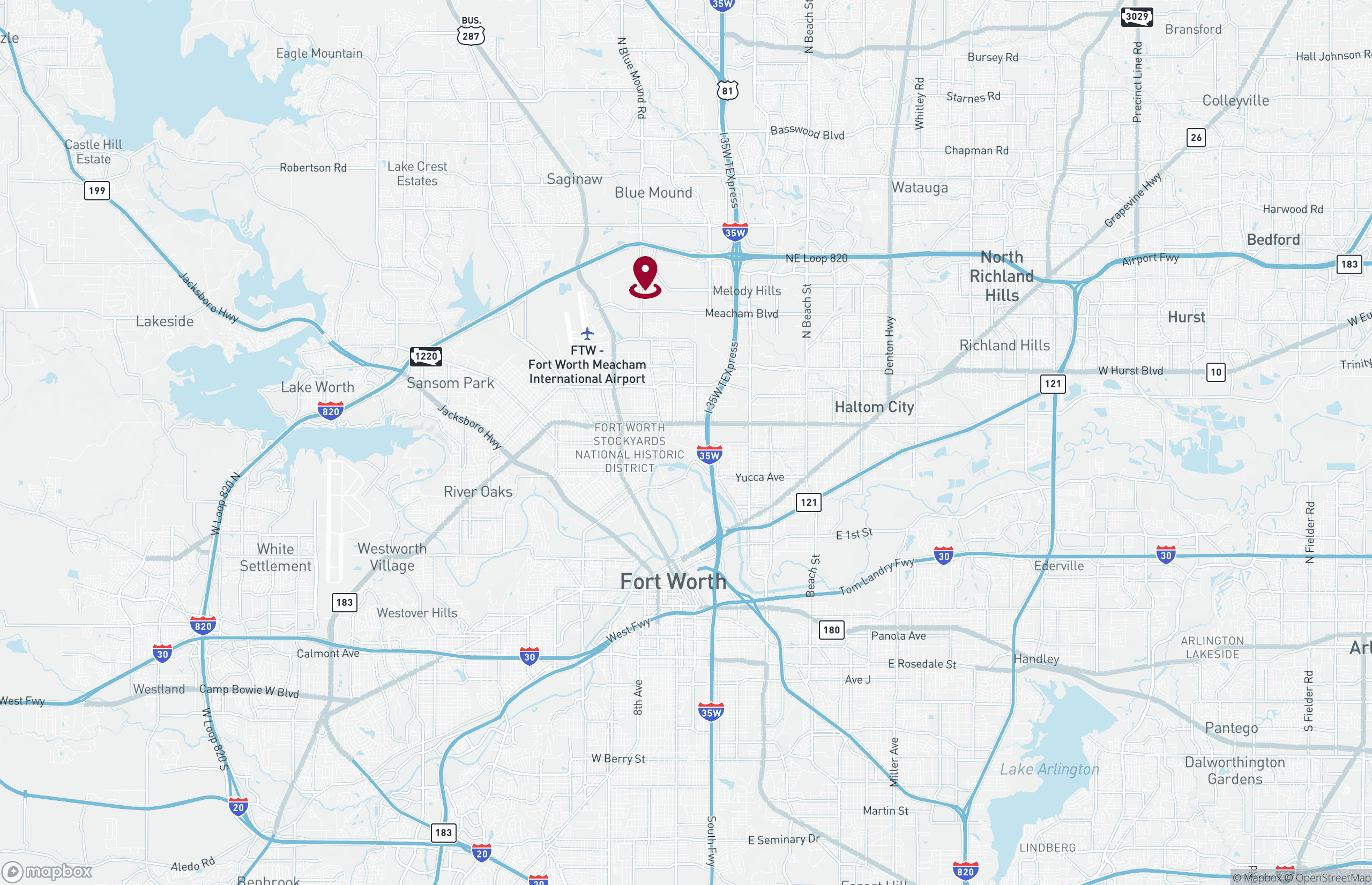 Map Industrial Property for Lease or Sale - 5260 Blue Mound Rd, Fort Worth, Texas, 76106 (2)