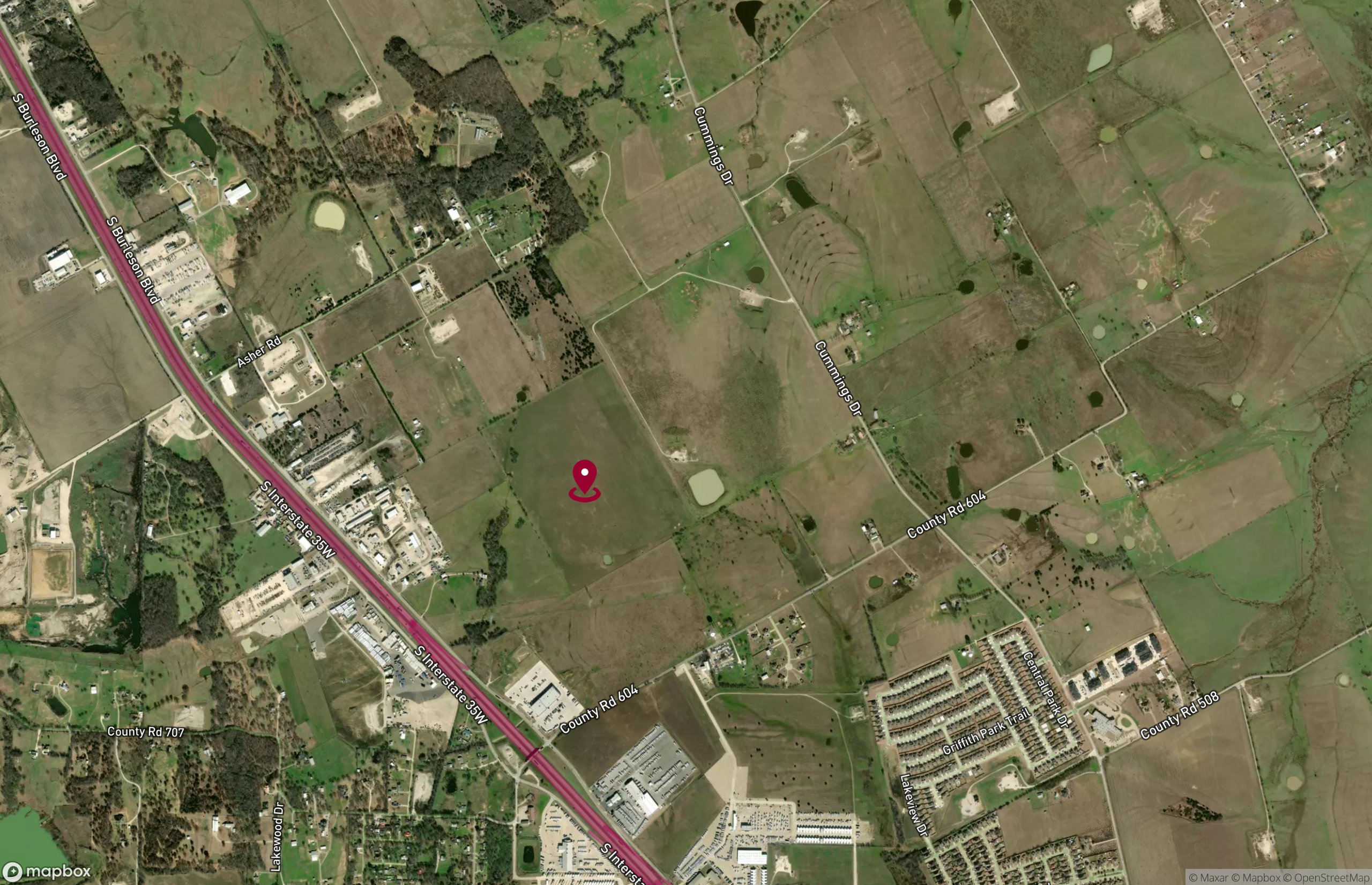 Map Industrial Property for Lease - Crosspointe Commerce Center, Alvarado, Texas, 76009 (2)