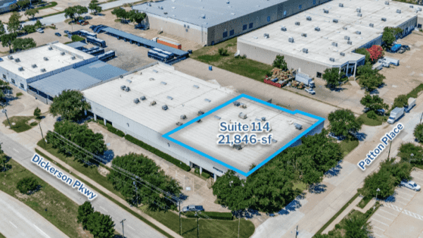 Industrial Space for Lease - 2853 Dickerson Pkwy, Carrollton, TX, 75007, Suite 114