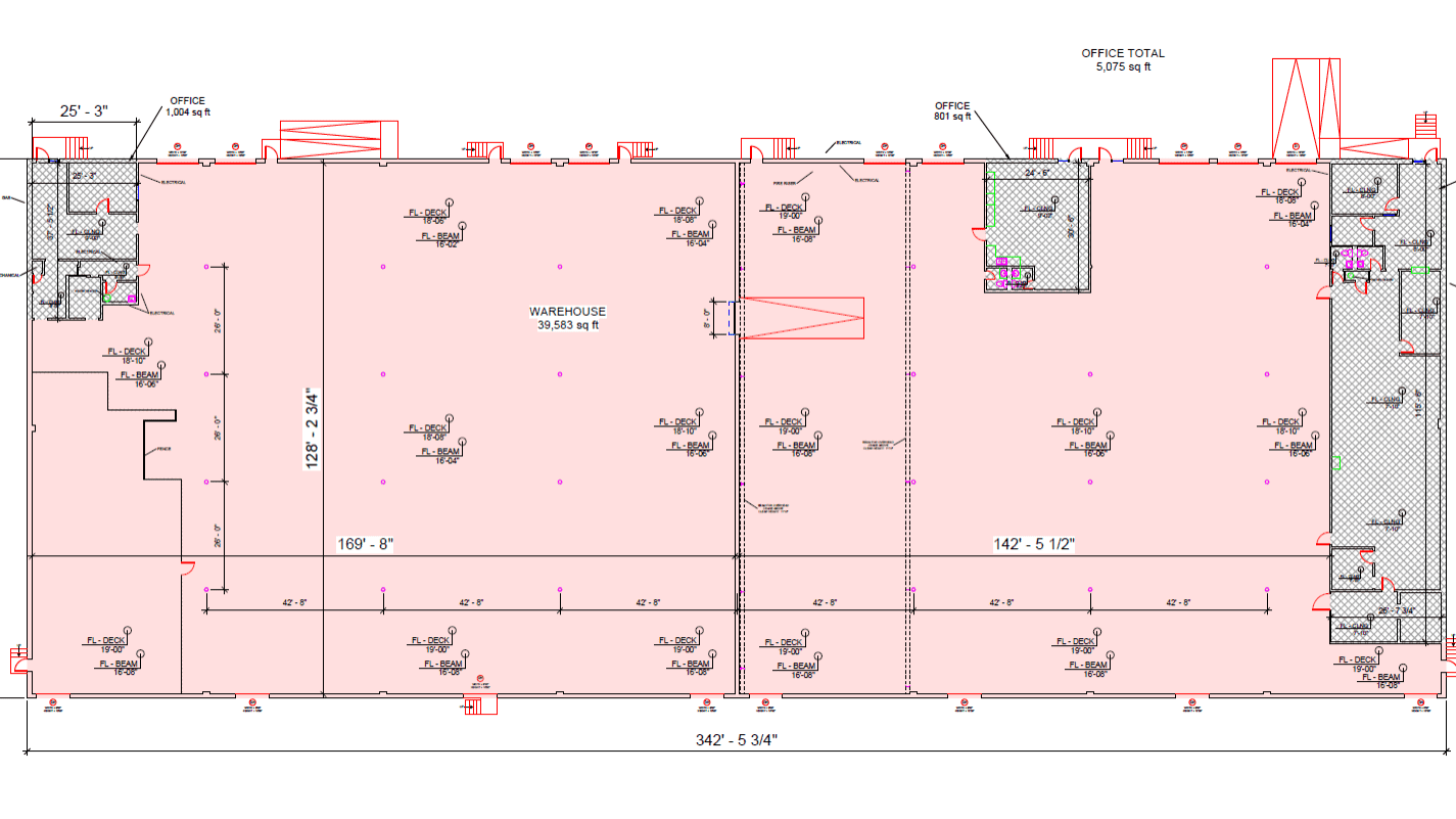 4330-4344 Bronze Way, Floor Plan - undefined Industrial Property for Lease - 4330-4344 Bronze Way, Dallas, Texas, 75237 (1)