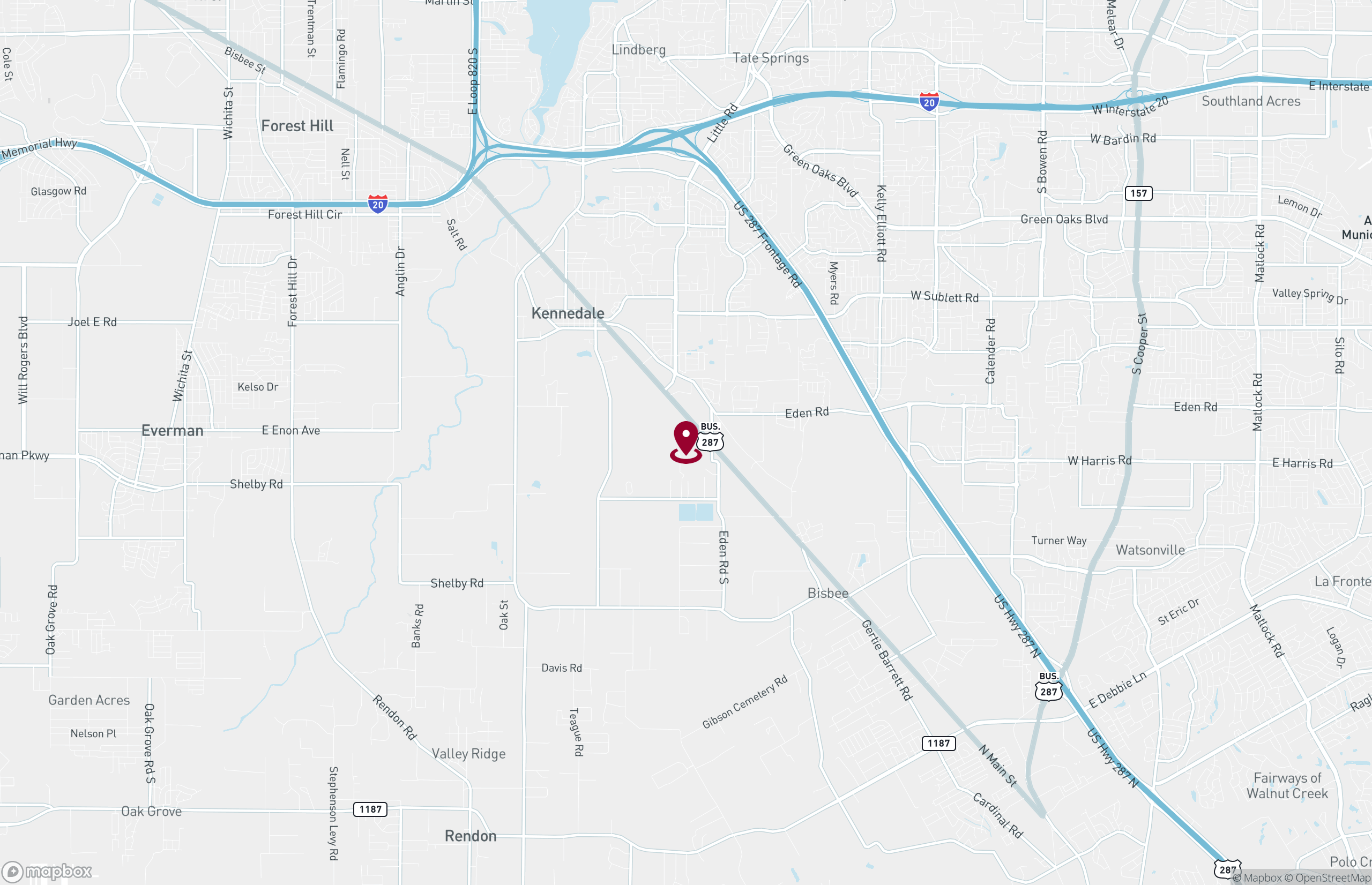 Map Industrial Property for Sale - 6990 E Kennedale Pkwy, Kennedale, Texas, 76060 (2)