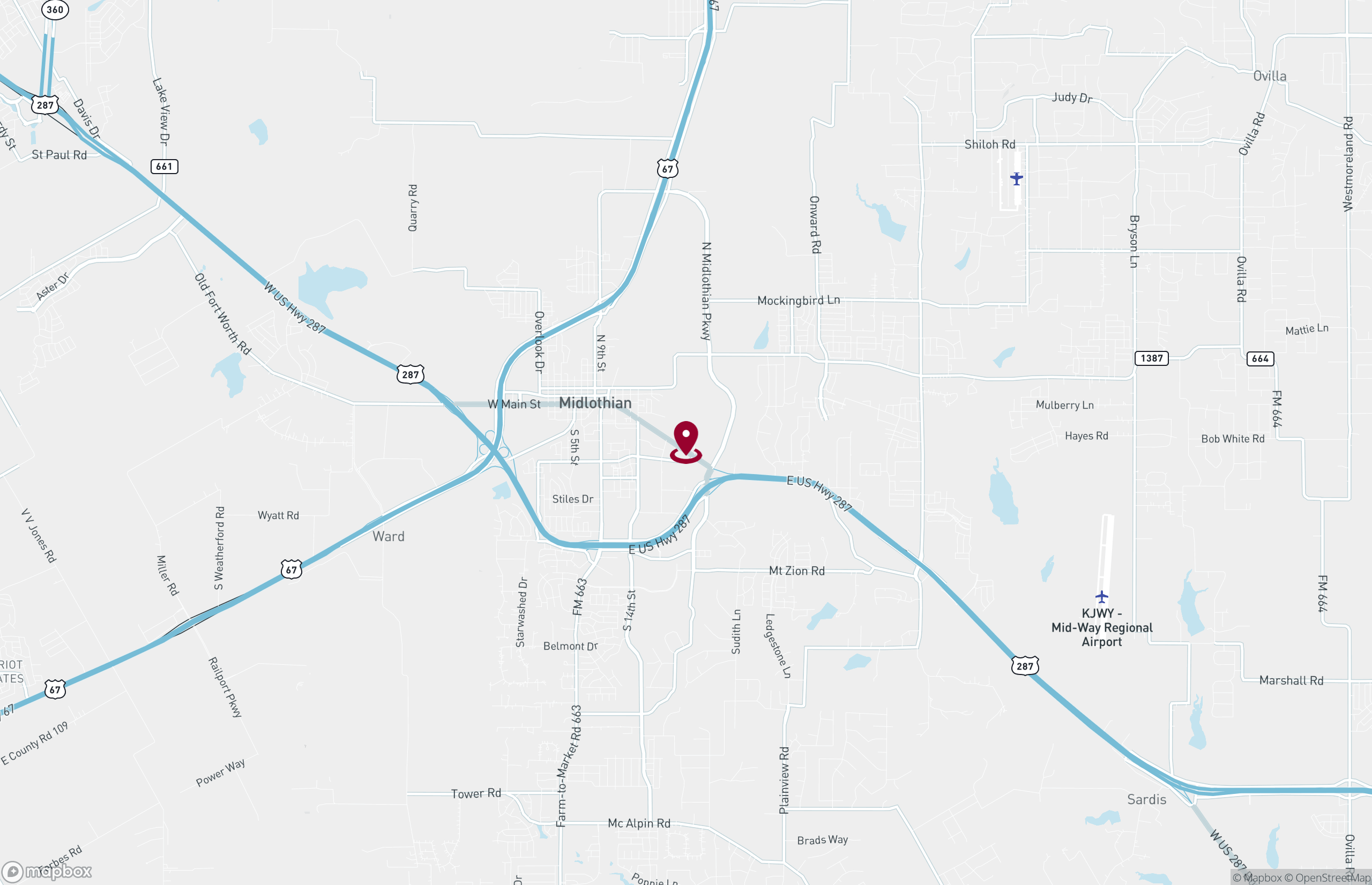 Map Industrial Property for Lease - 575 Proffitt Street, Midlothian, Texas, 76065 (3)