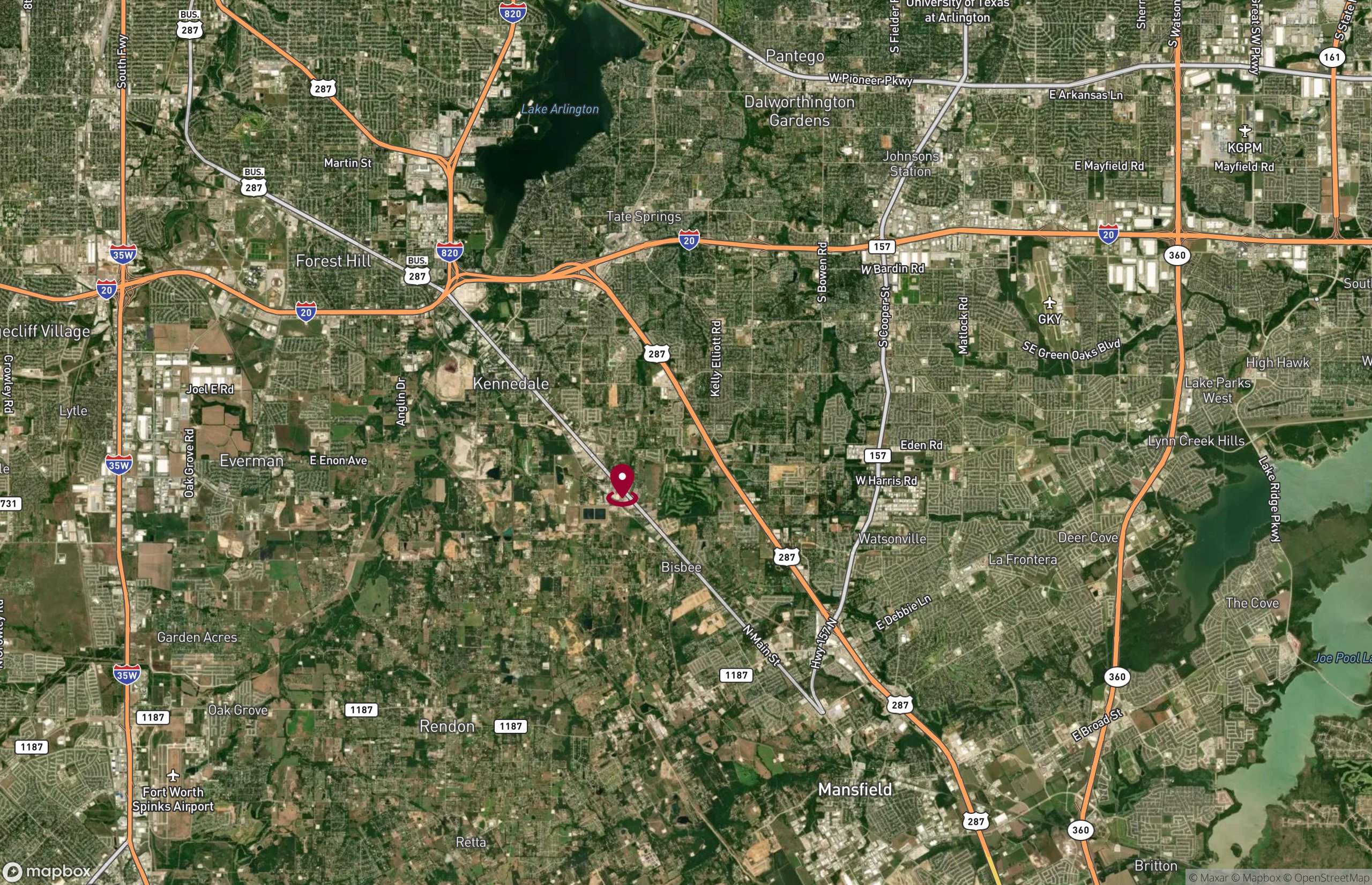 Map Industrial Property for Lease - 7321 Mansfield Hwy, Kennedale, Texas, 76060 (6)