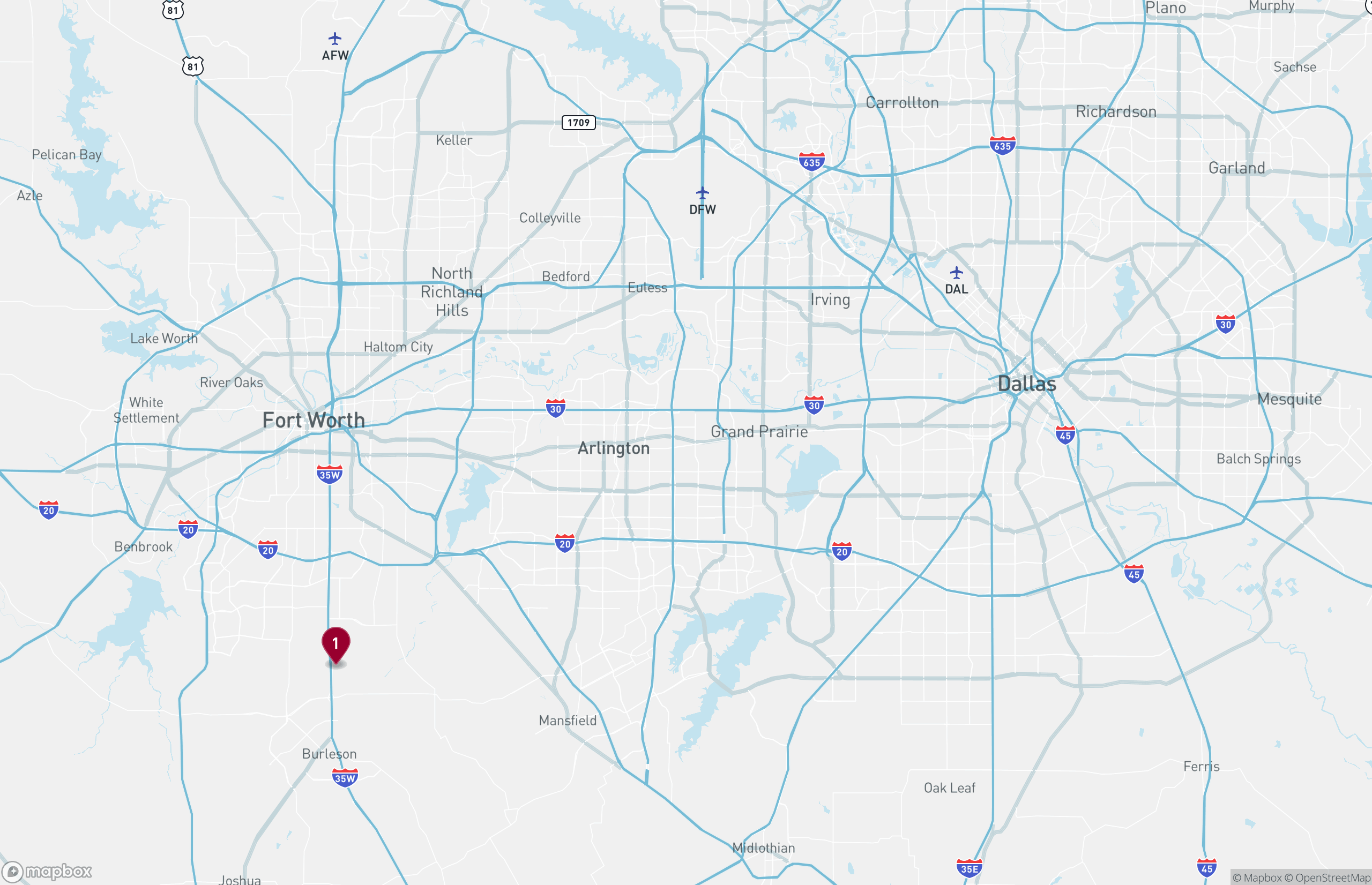 Map Industrial Property for Lease - 350 Garden Acres Dr, Fort Worth, Texas, 76140 (5)