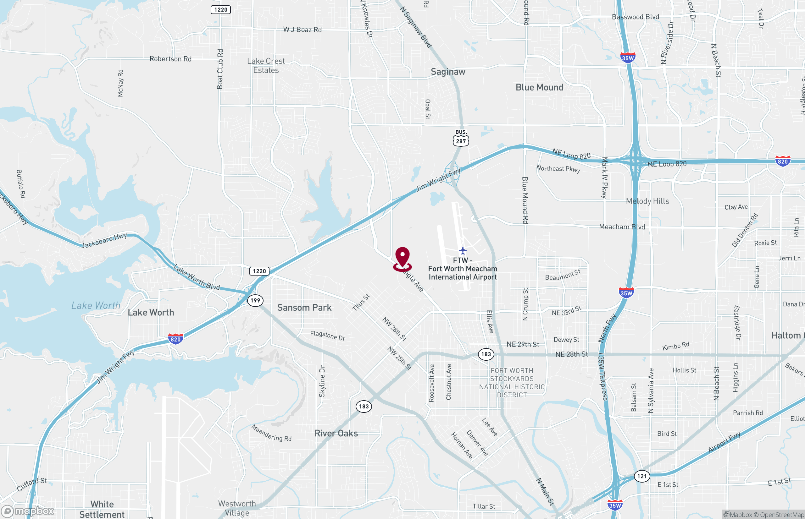 Map Industrial Property for Lease - 3950 Angle Ave, Fort Worth, Texas, 76106 (2)