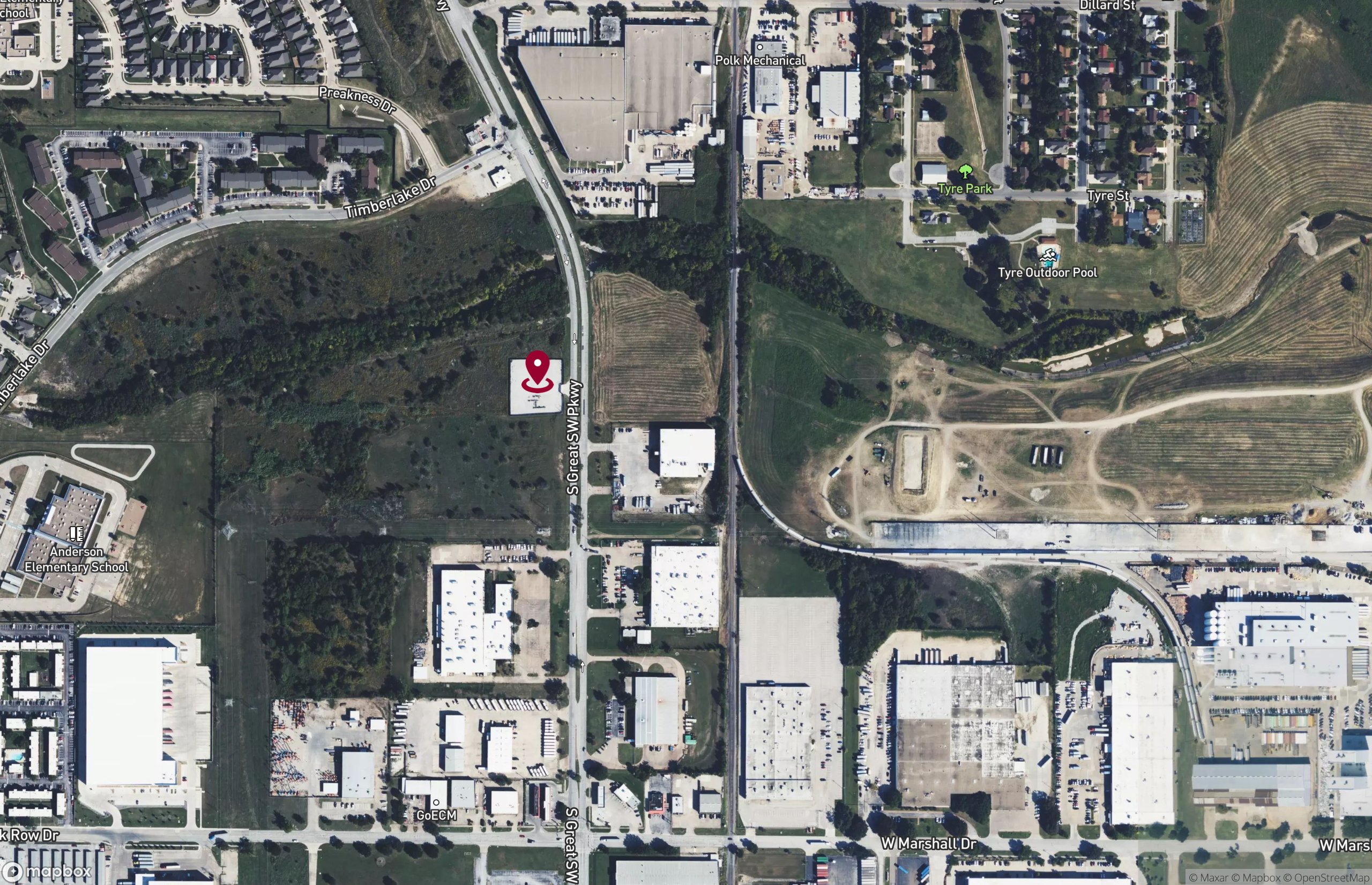 Map Industrial Property for Lease - 1400 S Great SW Pkwy, Grand Prairie, Texas, 75051 (2)