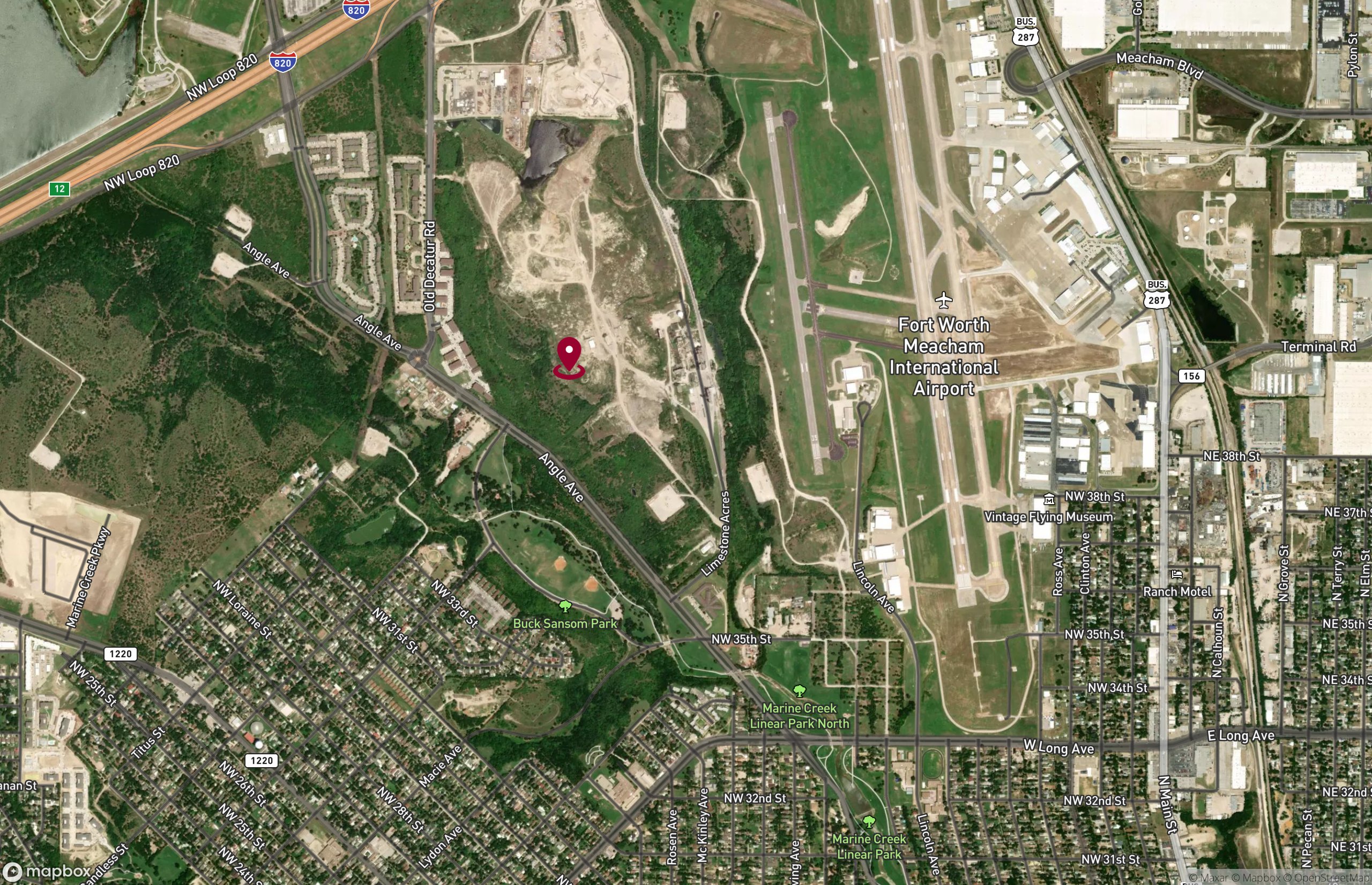 Map Industrial Property for Lease - 3950 Angle Ave, Fort Worth, Texas, 76106 (2)