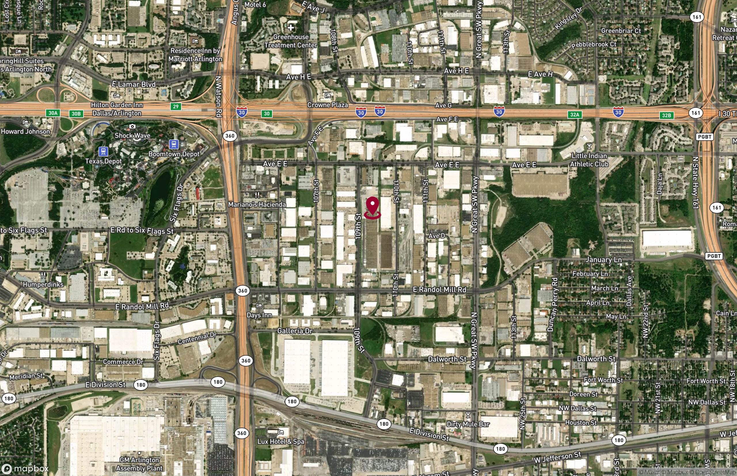 Map Industrial Property for Lease - 600 109th St - Bldg 1, Arlington, Texas, 76011-7602 (2)