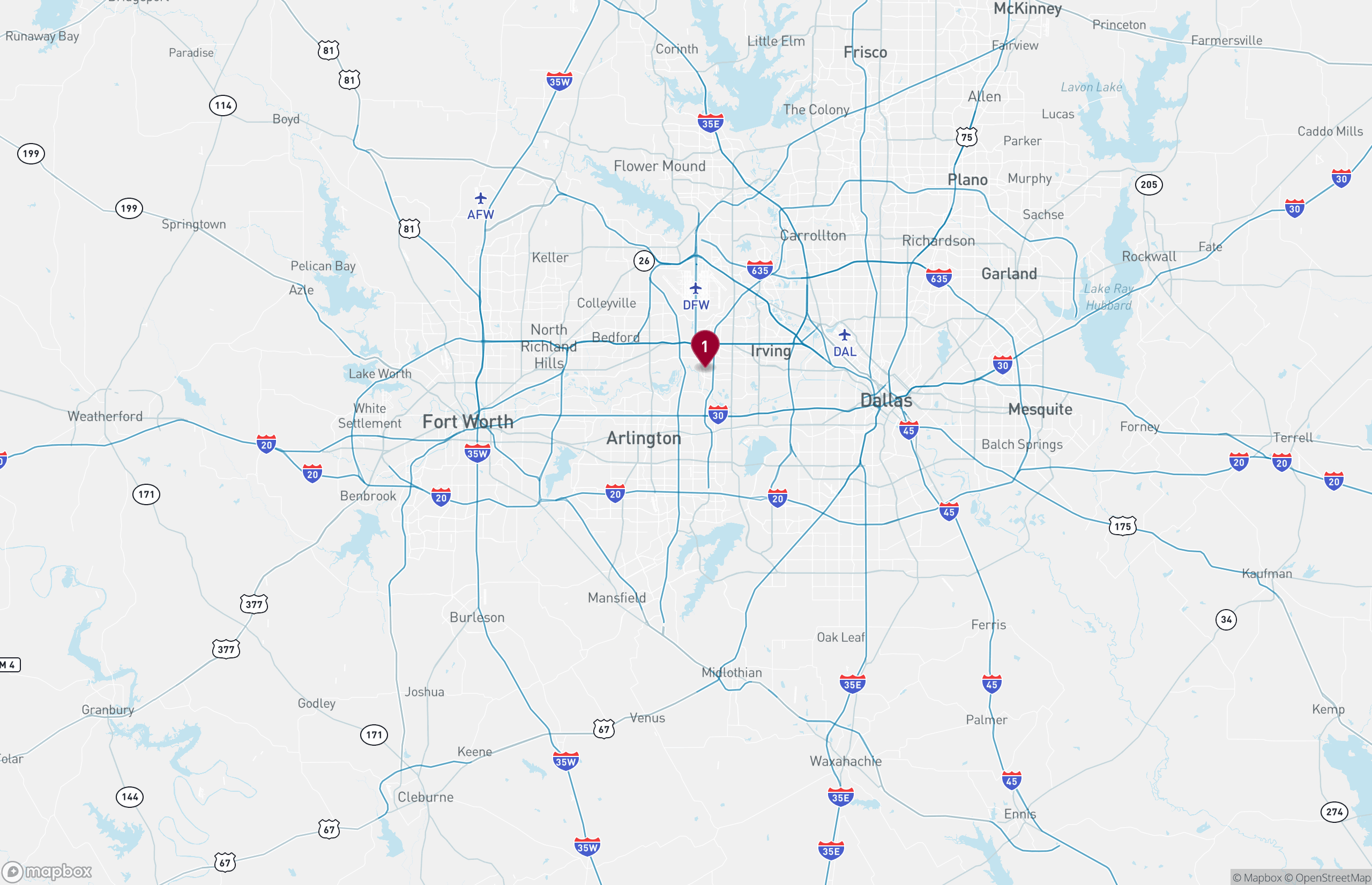Map Industrial Property for Lease - 3405 Roy Orr Blvd, Grand Prairie, Texas, 75050-4210 (2)