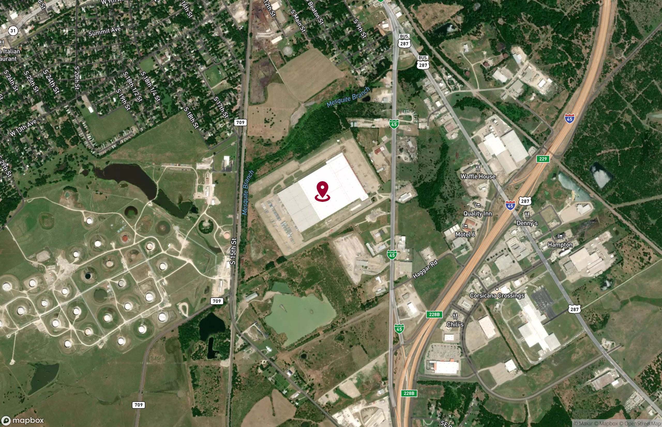 Map Industrial Property for Lease - 2200 S Business 45, Corsicana, Texas, 75110-9111 (2)