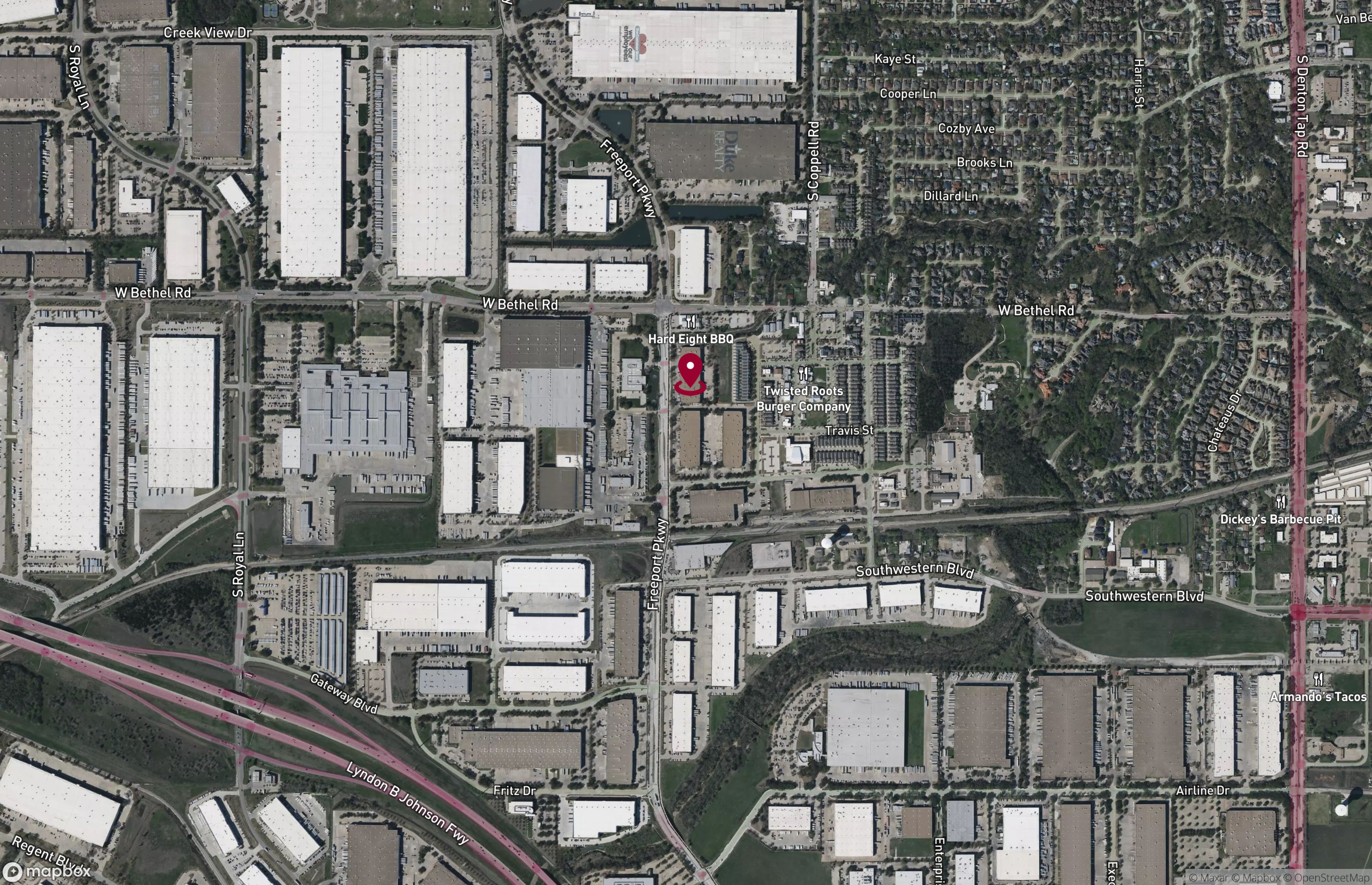 Map Industrial Property for Lease - 700 Freeport Pkwy- Building 3, Coppell, Texas, 75019-4464 (2)