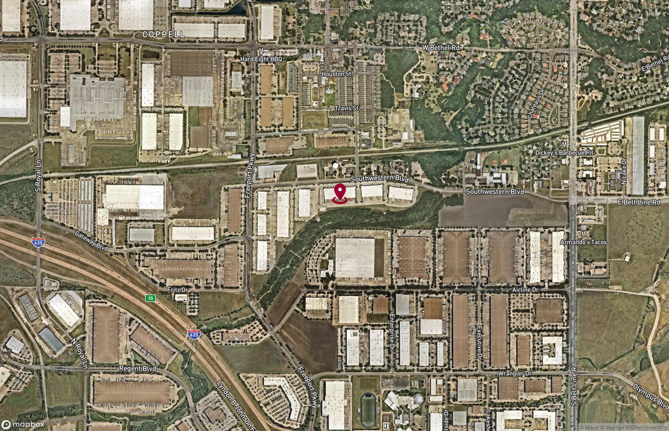 Map Industrial Property for Lease - 501 Southwestern Blvd, Coppell, Texas, 75019-4797 (2)
