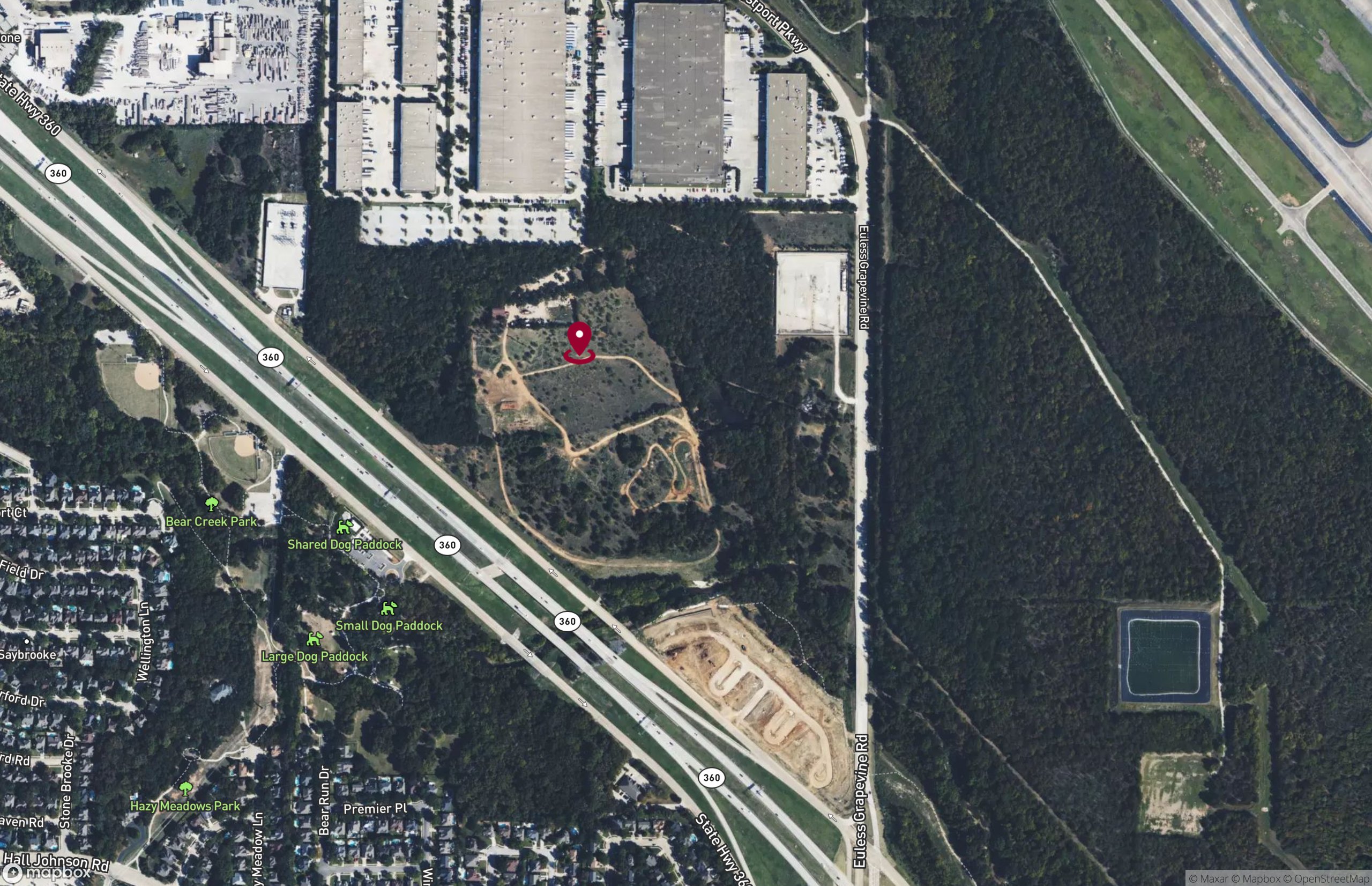 Map Industrial Property for Lease - 3642 Euless Grapevine Road, Grapevine, Texas, 76051 (2)