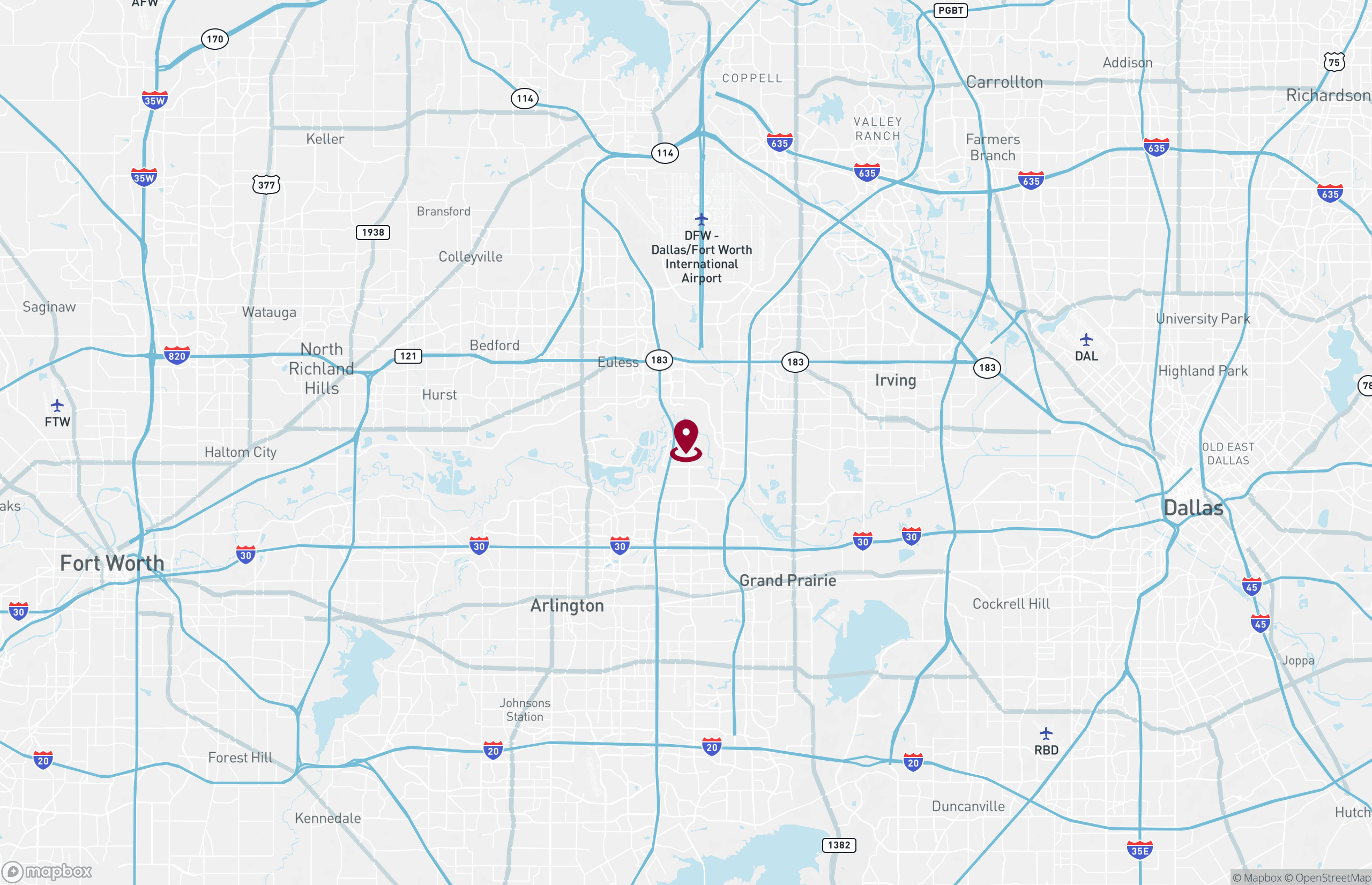 Map Industrial Property for Lease - 3125 N Great Southwest Pkwy - Building 2, Grand Prairie, Texas, 75050-6433 (2)