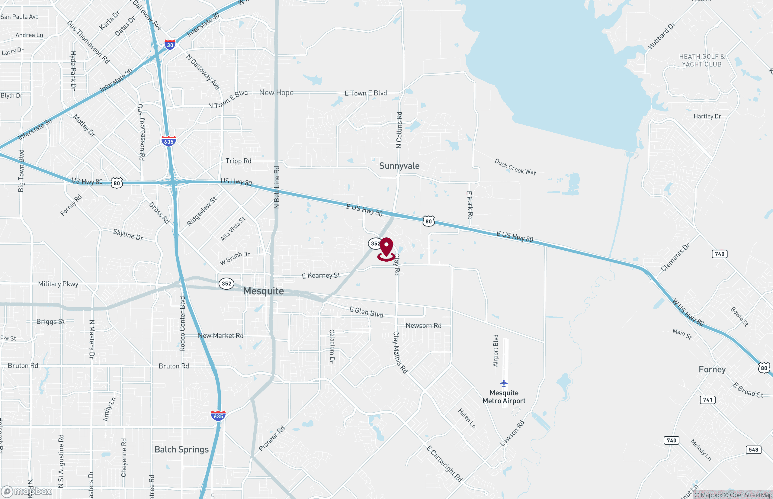 Map Industrial Property for Lease or Sale - 101 S Clay Rd - Building 1, Sunnyvale, Texas, 75182 (2)