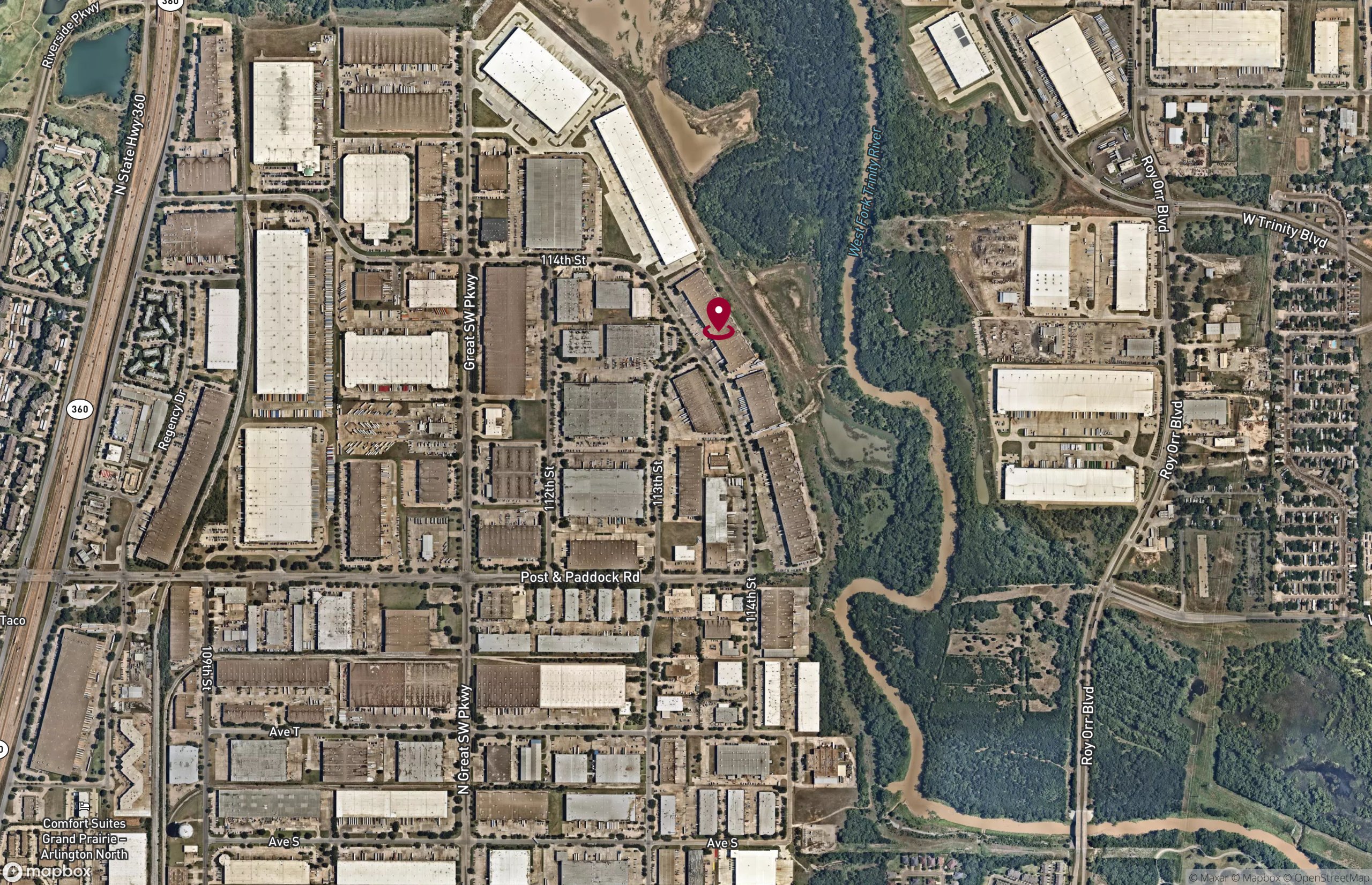 Map Industrial Property for Lease - 2920 114th Street, Grand Prairie, Texas, 75050-0647 (2)