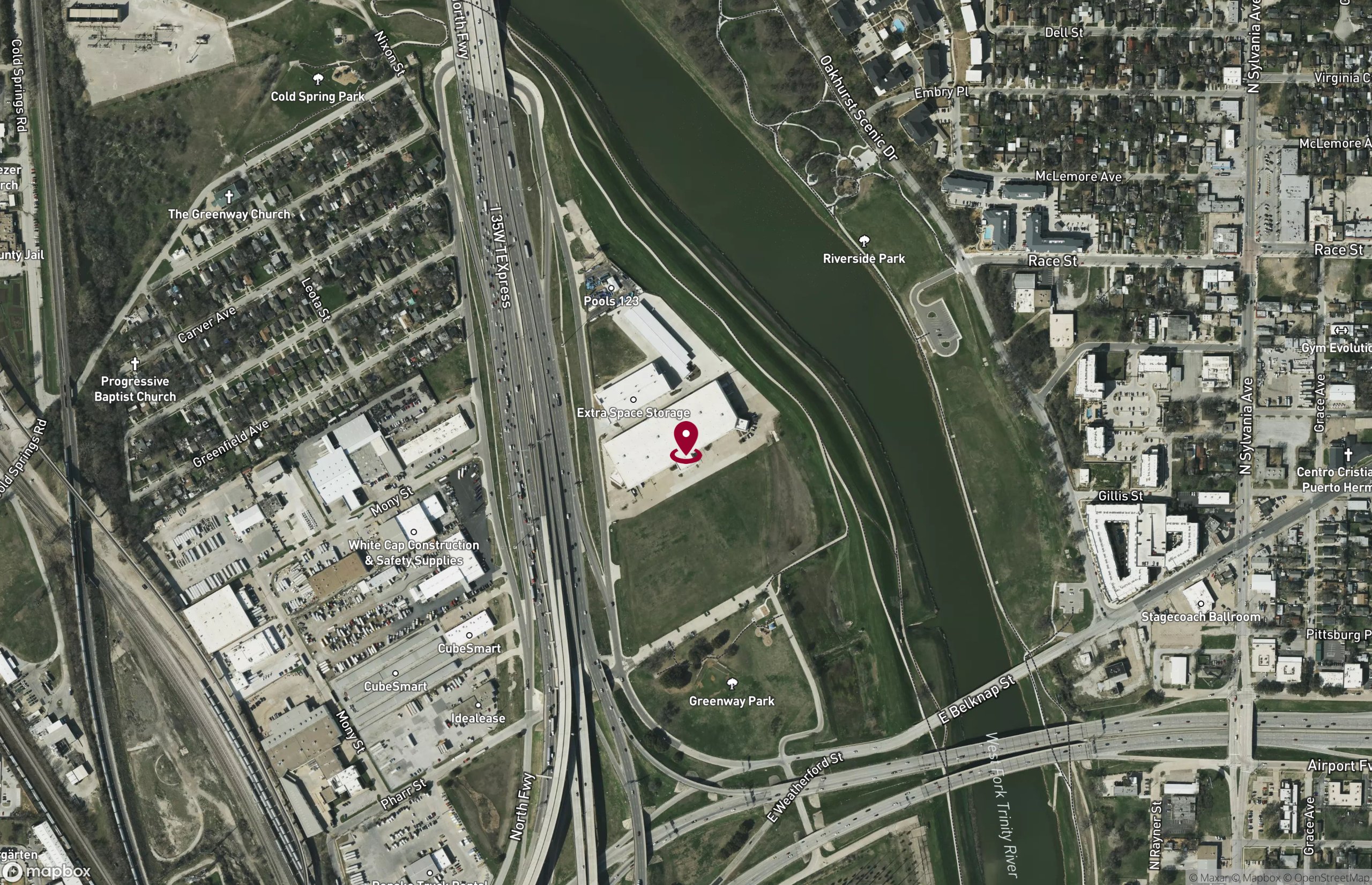 Map Industrial Property for Lease - 630 North Fwy, Fort Worth, Texas, 76102-1727 (2)