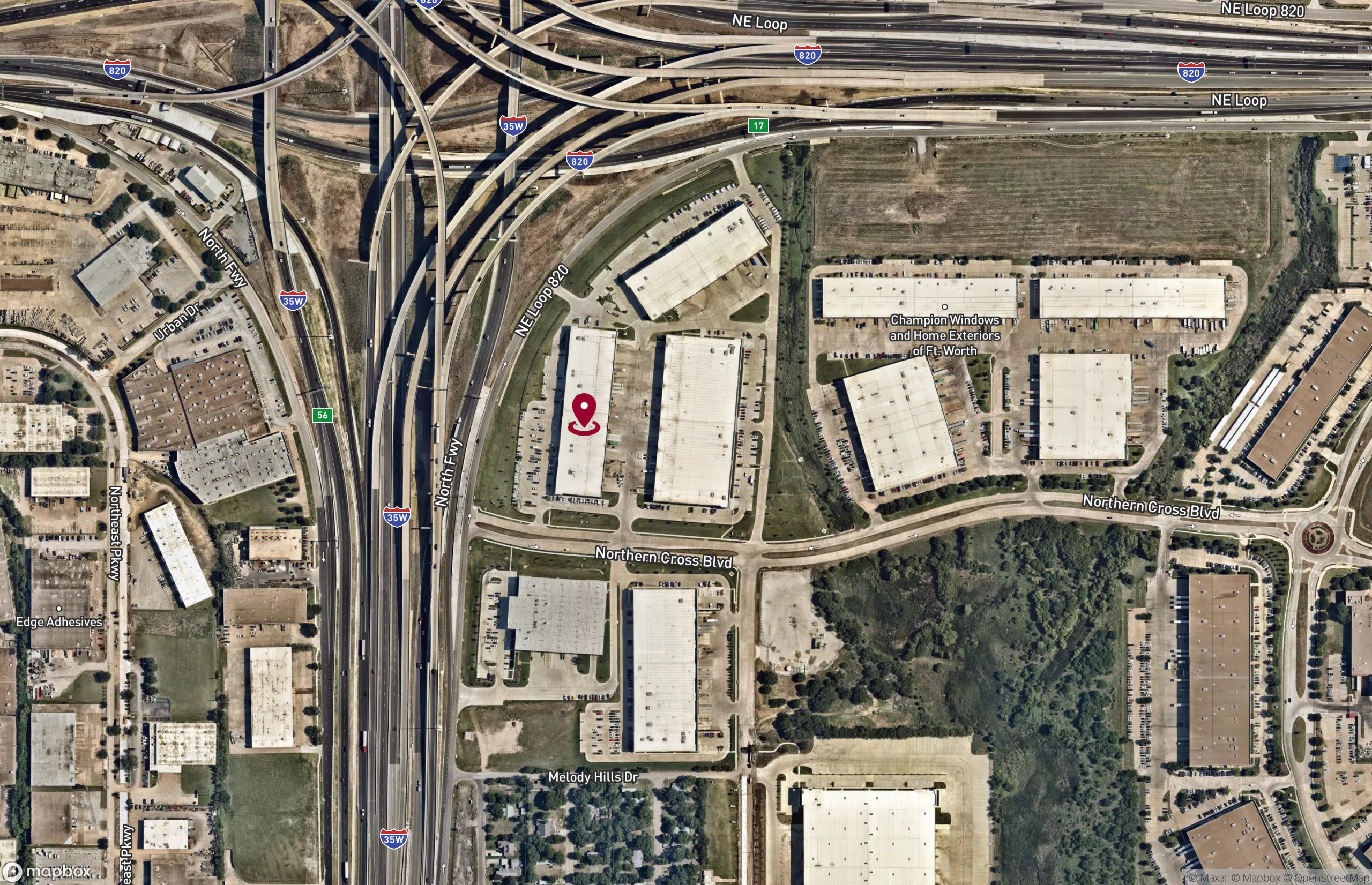 Map Industrial Property for Lease - 2601 Northern Cross Blvd, Fort Worth, Texas, 76137 (2)
