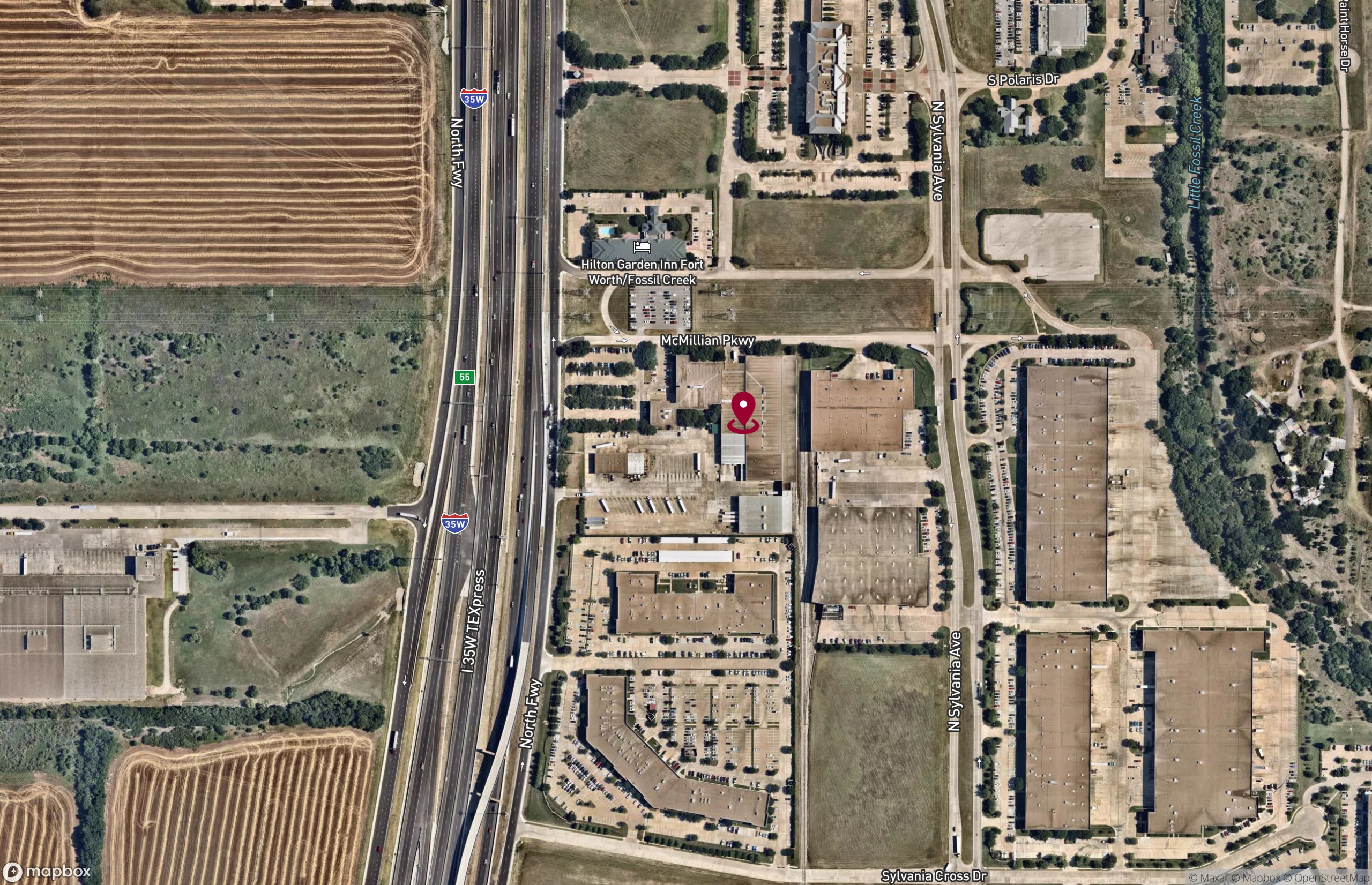 Map Industrial Property for Lease or Sale - 2550 McMillan Pkwy, Fort Worth, Texas, 76137 (2)