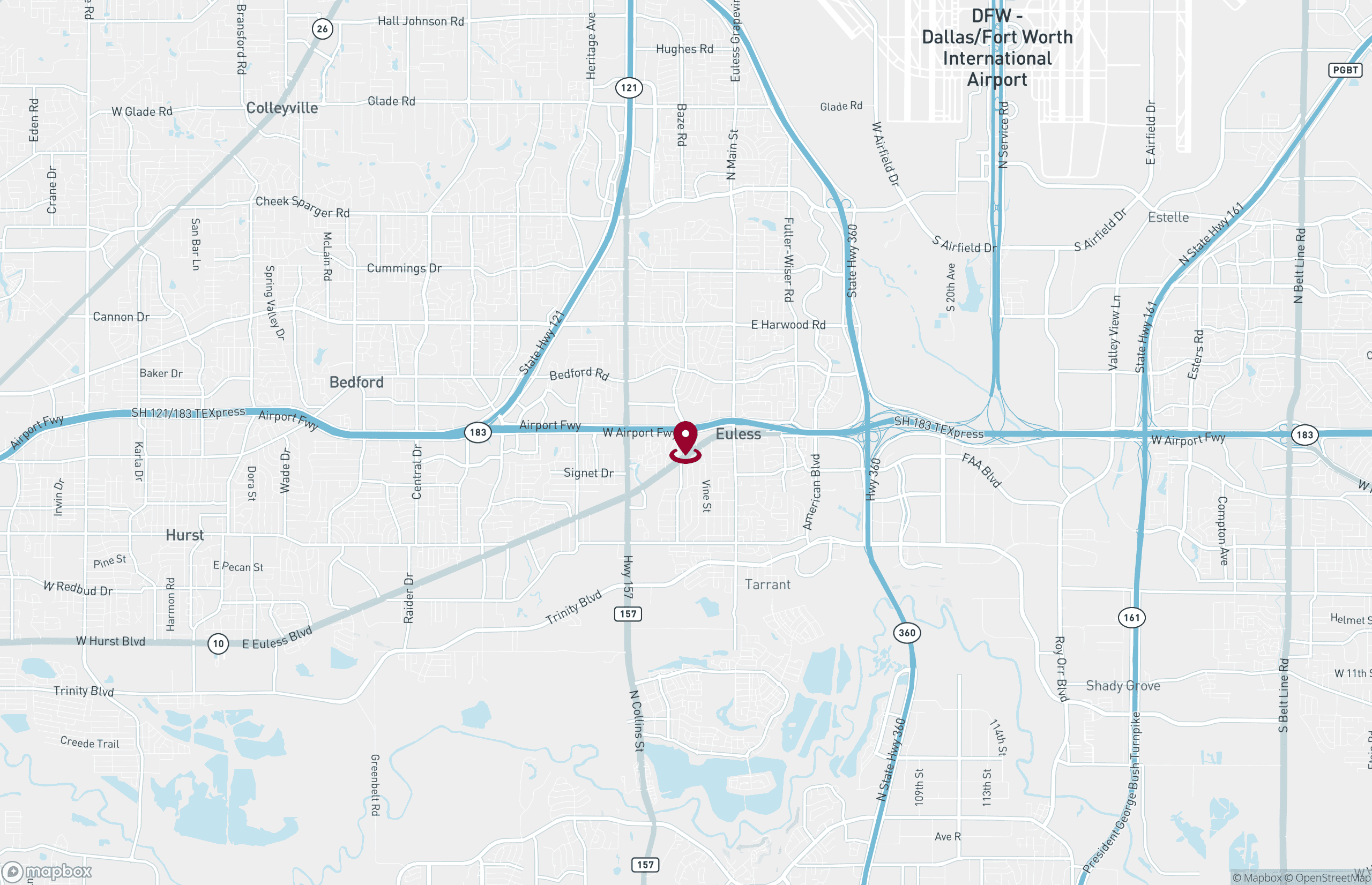 Map Retail Property for Sale - 135 S Ector Dr, Northeast Tarrant, Texas, 76040 (2)