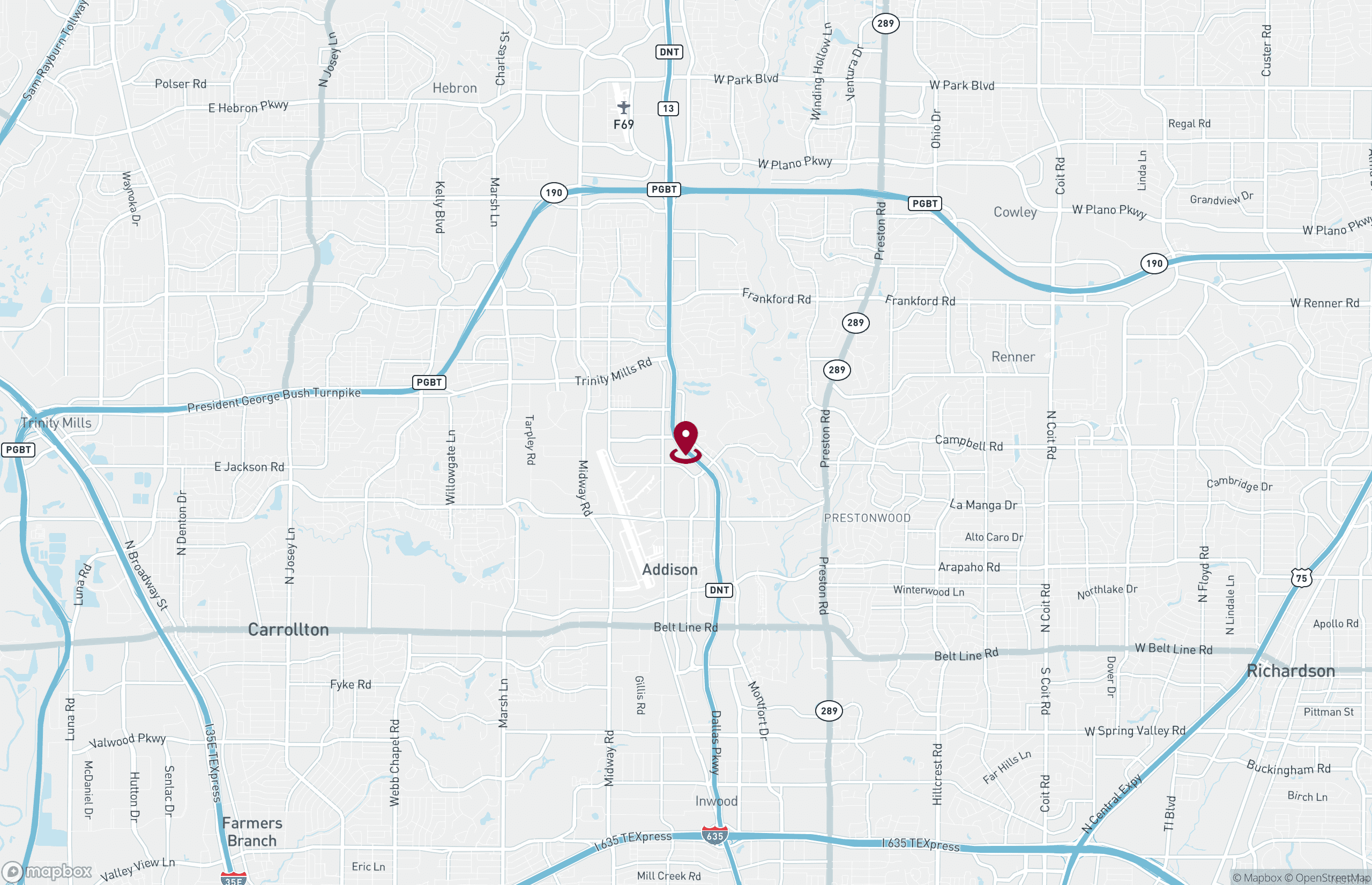 Map Office Property for Sale - 16980 Dallas Pkwy, Dallas, Texas, 75248 (2)