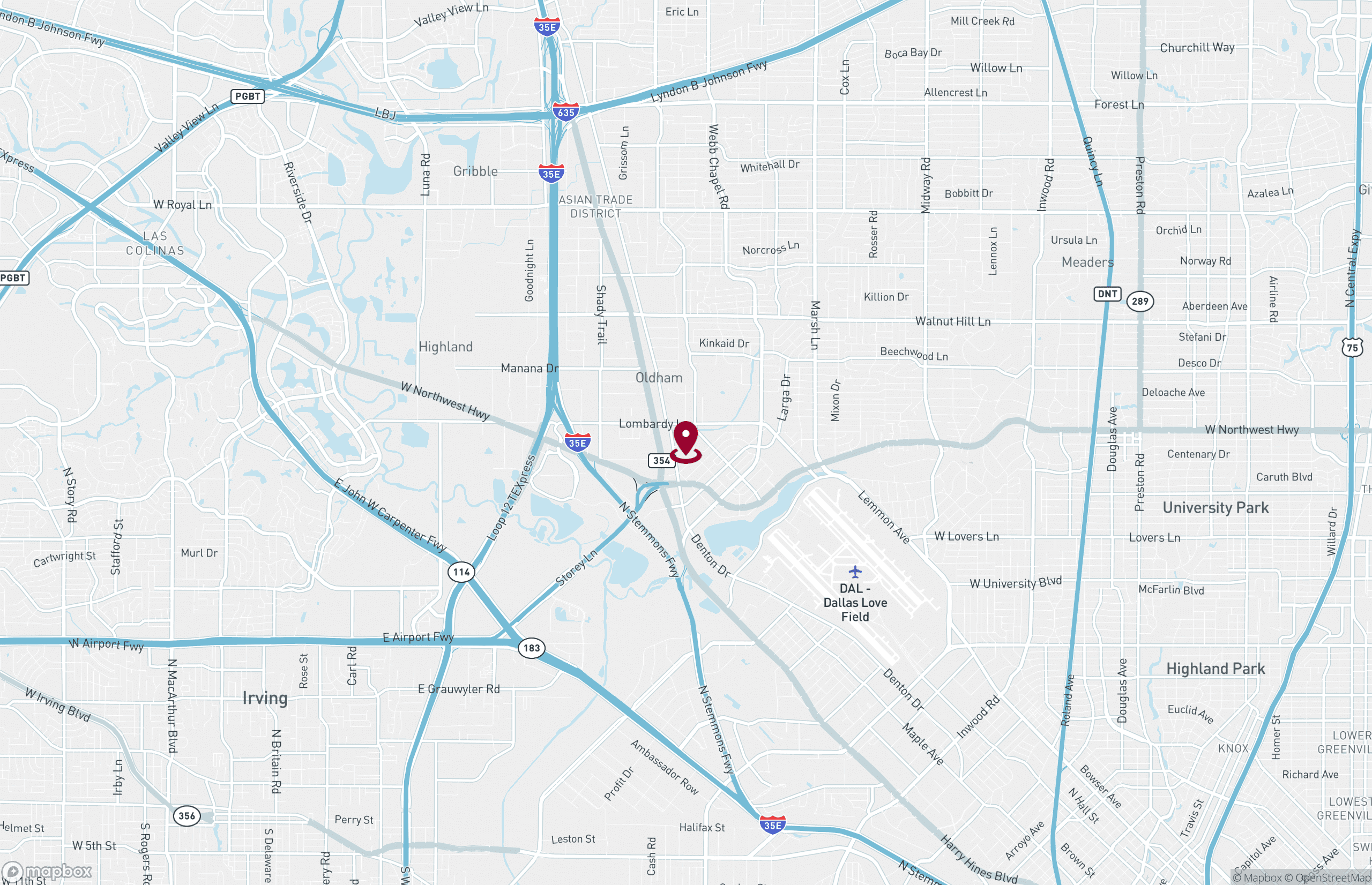 Map Industrial Property for Lease - 2839 Nagle St, Dallas, Texas, 75220 (2)