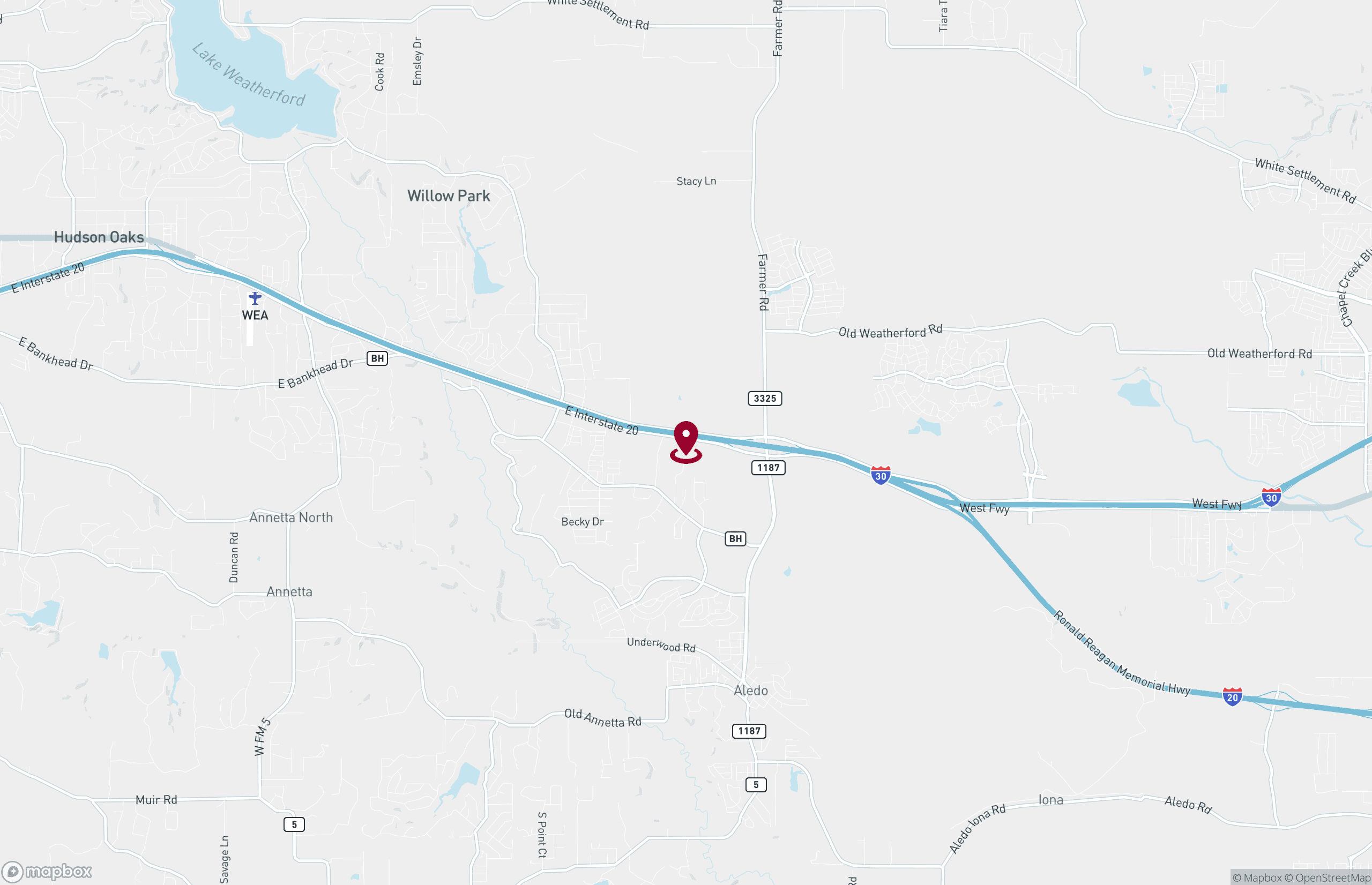 Map Industrial Property for Lease - 102 Bear Cat Rd, Aledo, Texas, 76008 (2)