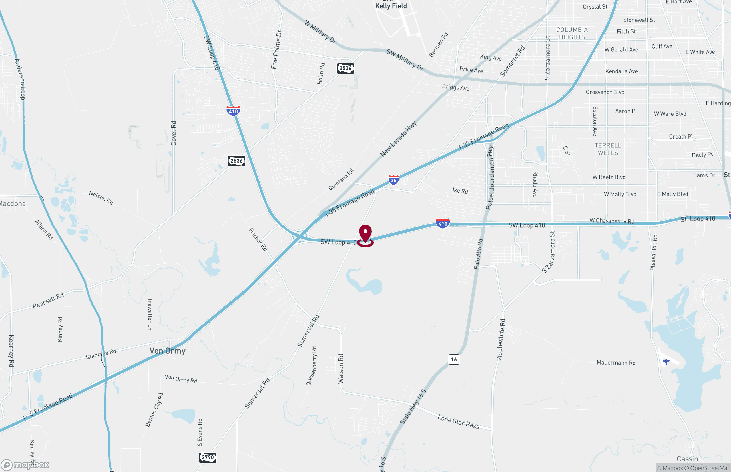 Map Industrial Property for Lease or Sale - 10520 Somerset Rd, San Antonio, Texas, 78211 (2)