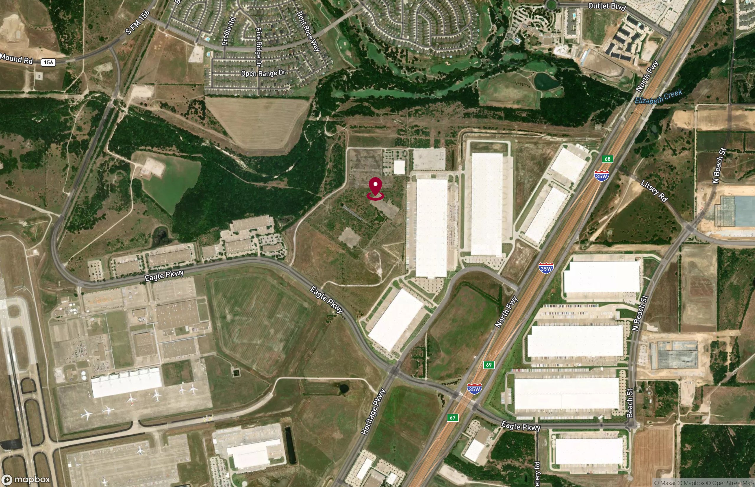 Map Industrial Property for Lease - 2501 Eagle Pkwy, Fort Worth, Texas, 76177 (4)