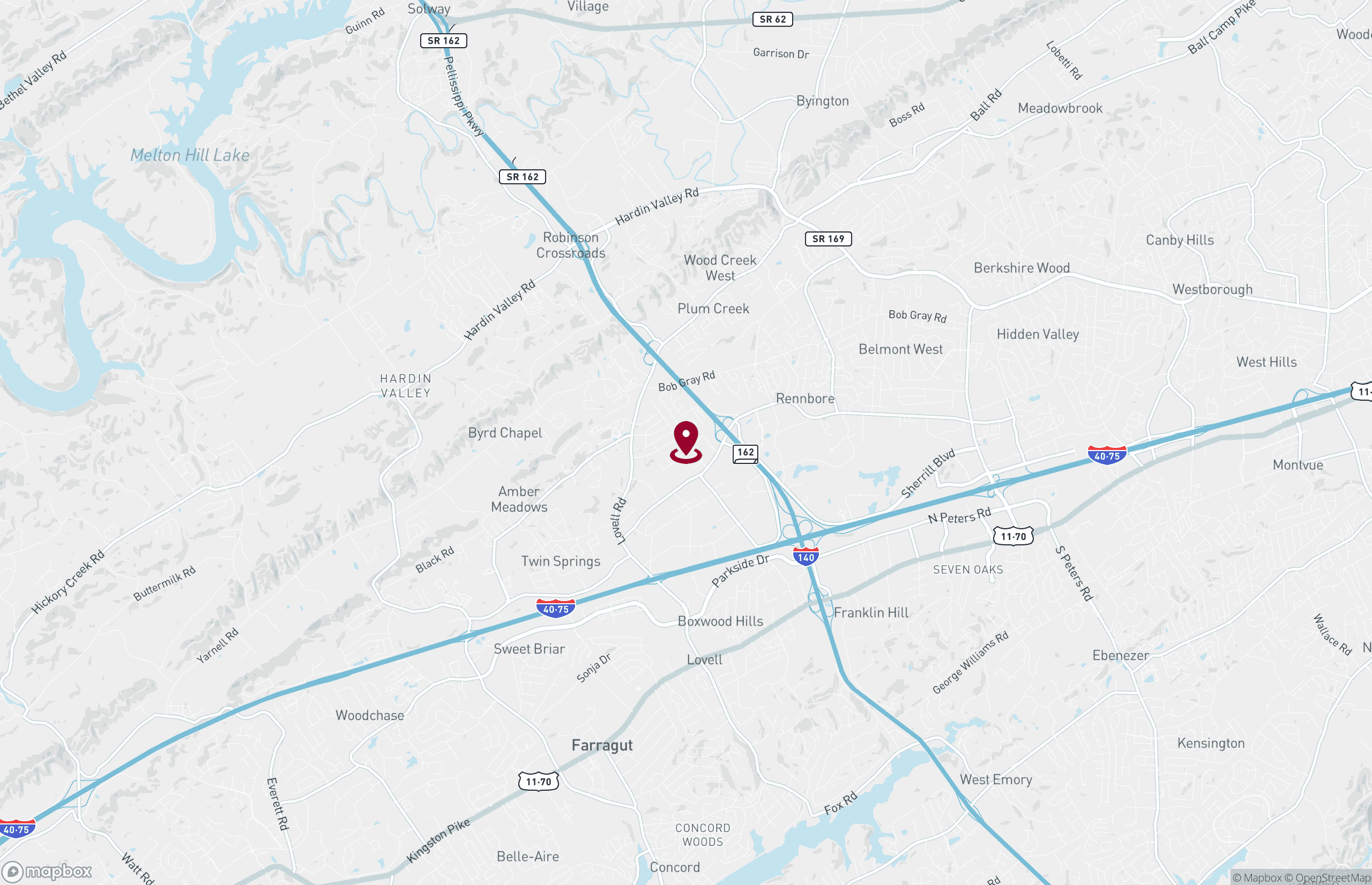 Map Industrial Property for Lease - 0 Corridor Park Blvd, Knoxville, Tennessee, 37932 (2)