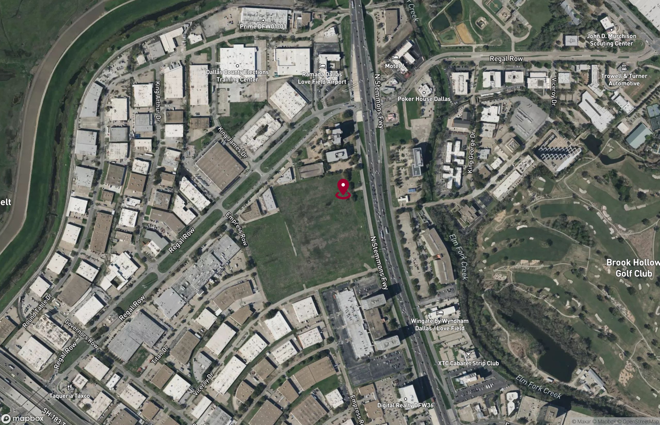 Map Industrial Property for Lease or Sale - 8733 N Stemmons Fwy Building B, Dallas, Texas, 75247 (2)
