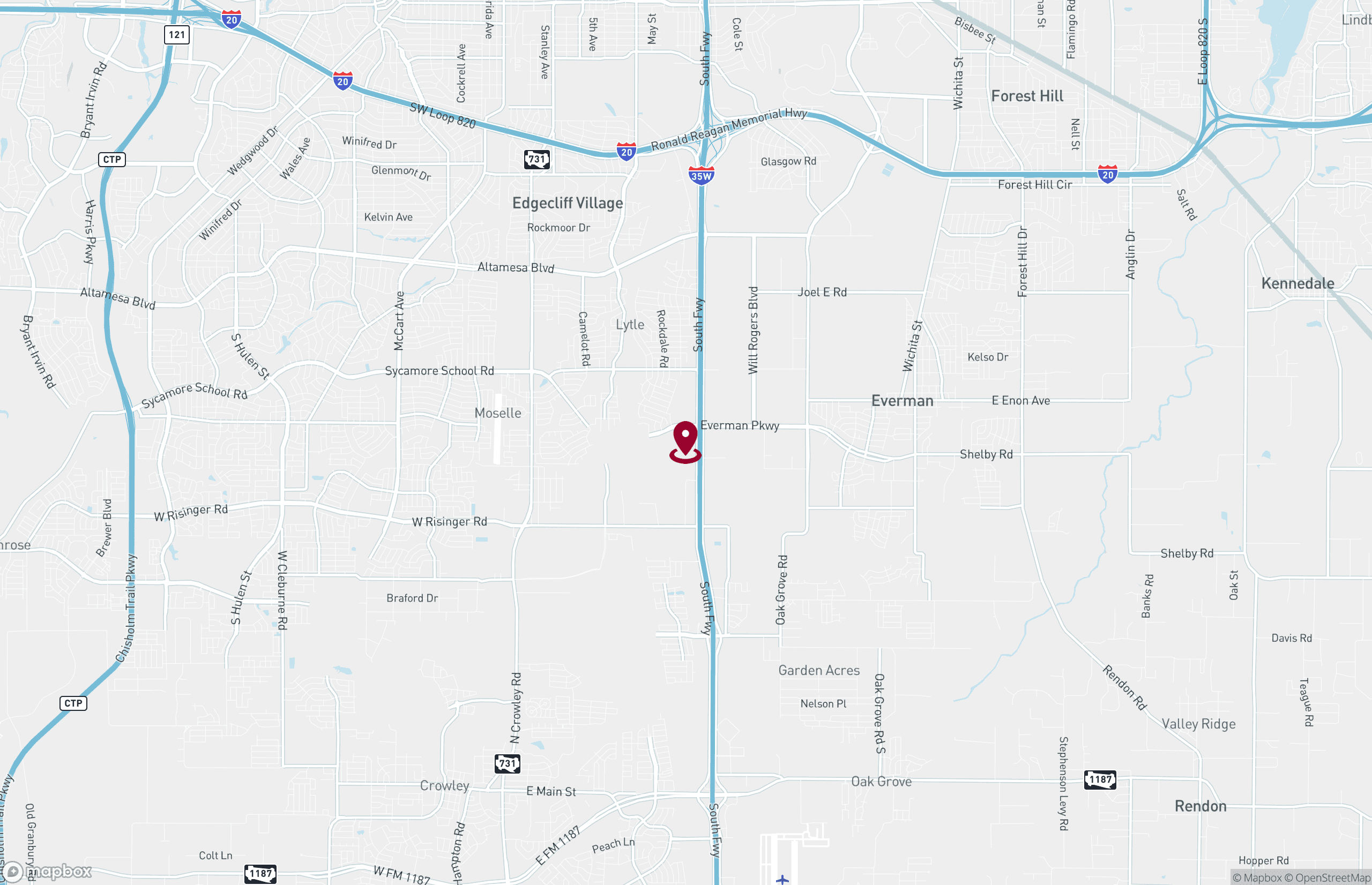 Map Industrial Property for Lease - 8800 S Fwy, Fort Worth, Texas, 76134 (2)