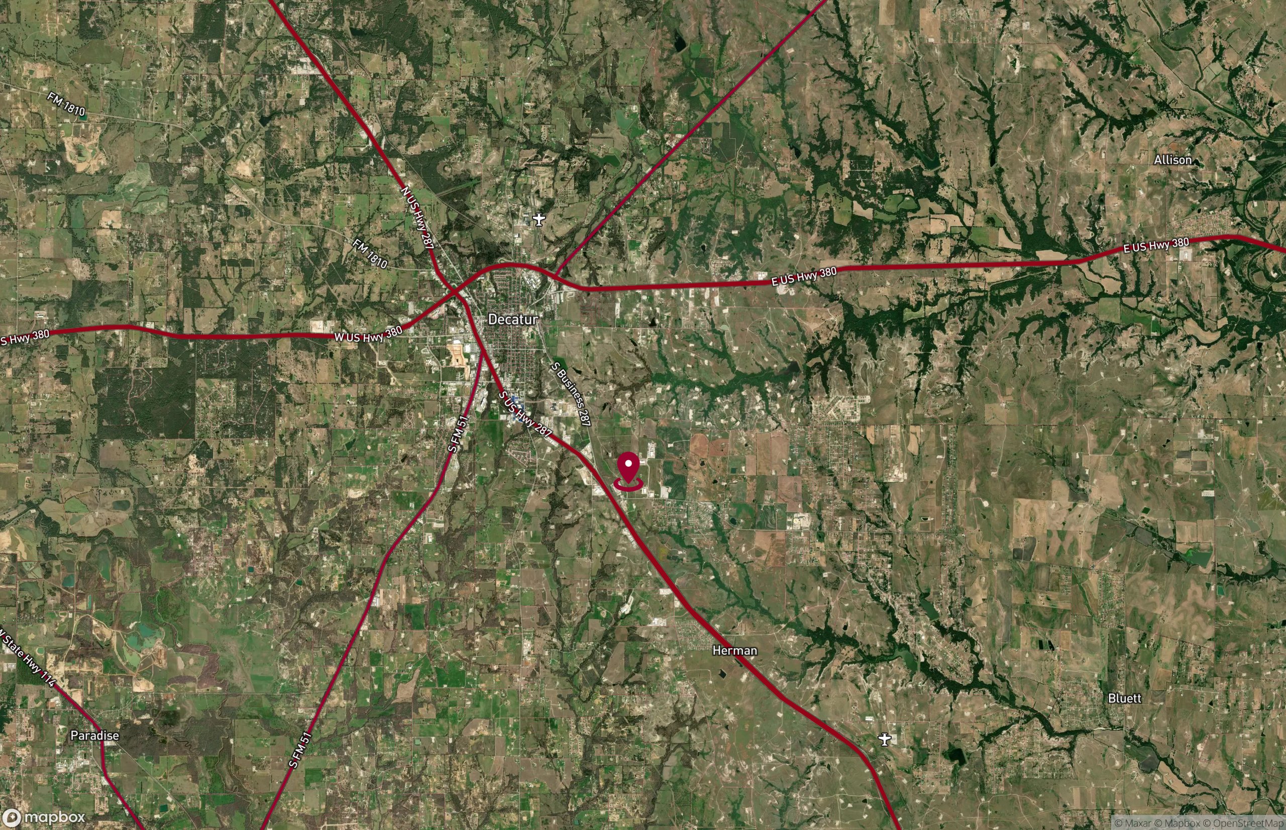 Map Land for Sale - Thom Lambnert Blvd & US Hwy 287, Decatur, Texas, 76234 (2)