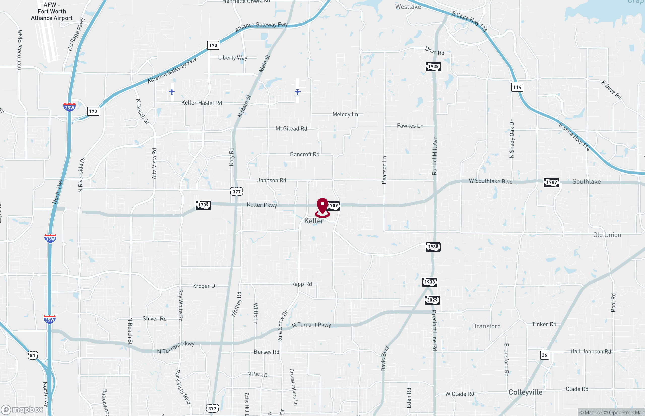 Map Healthcare Property for Sale - 1220 Keller Pky, Keller, Texas, 76248 (2)