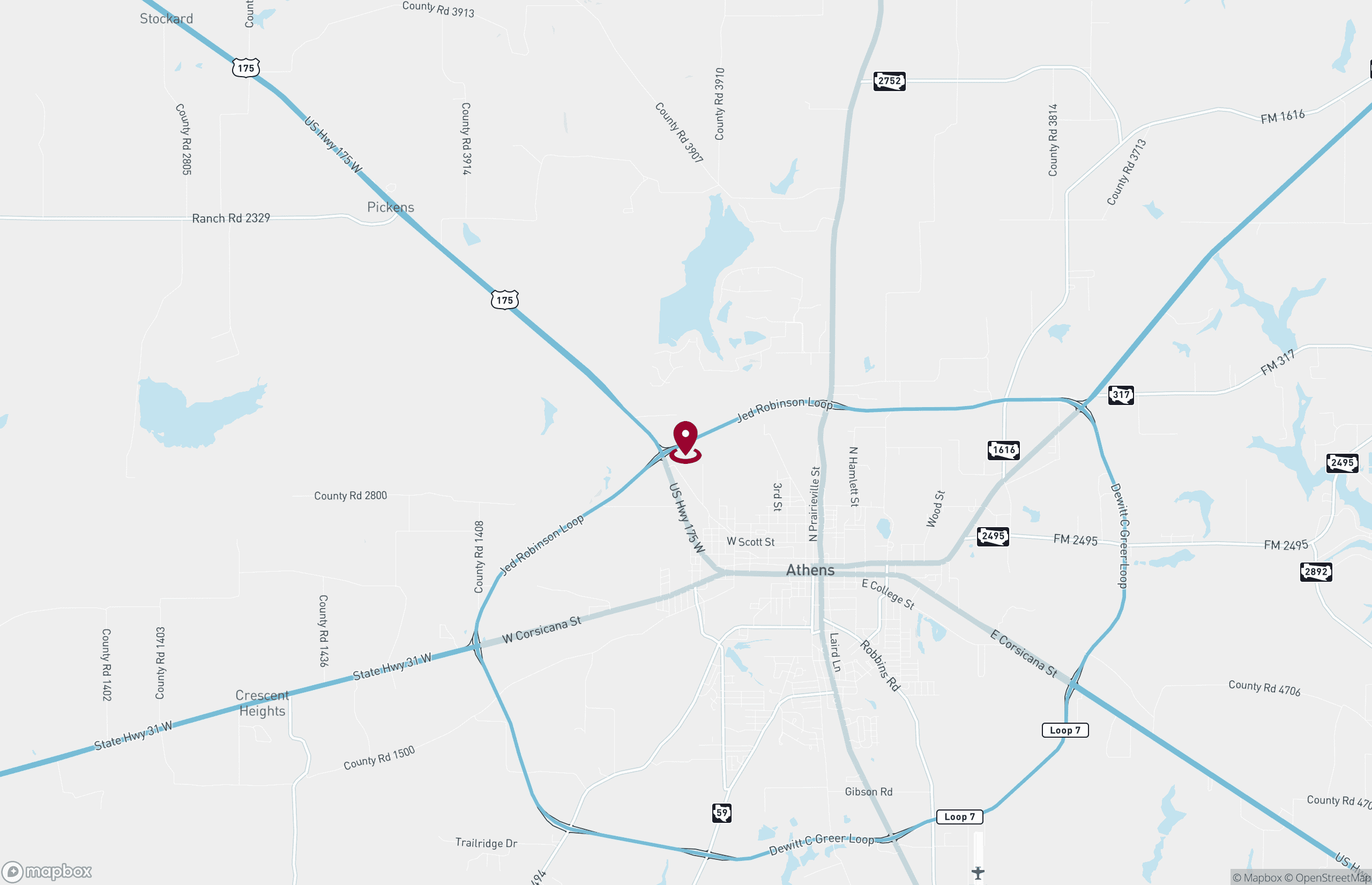 Map Healthcare Property for Lease or Sale - 8579 State Highway 31 W, Athens, Texas, 75751-8792 (2)