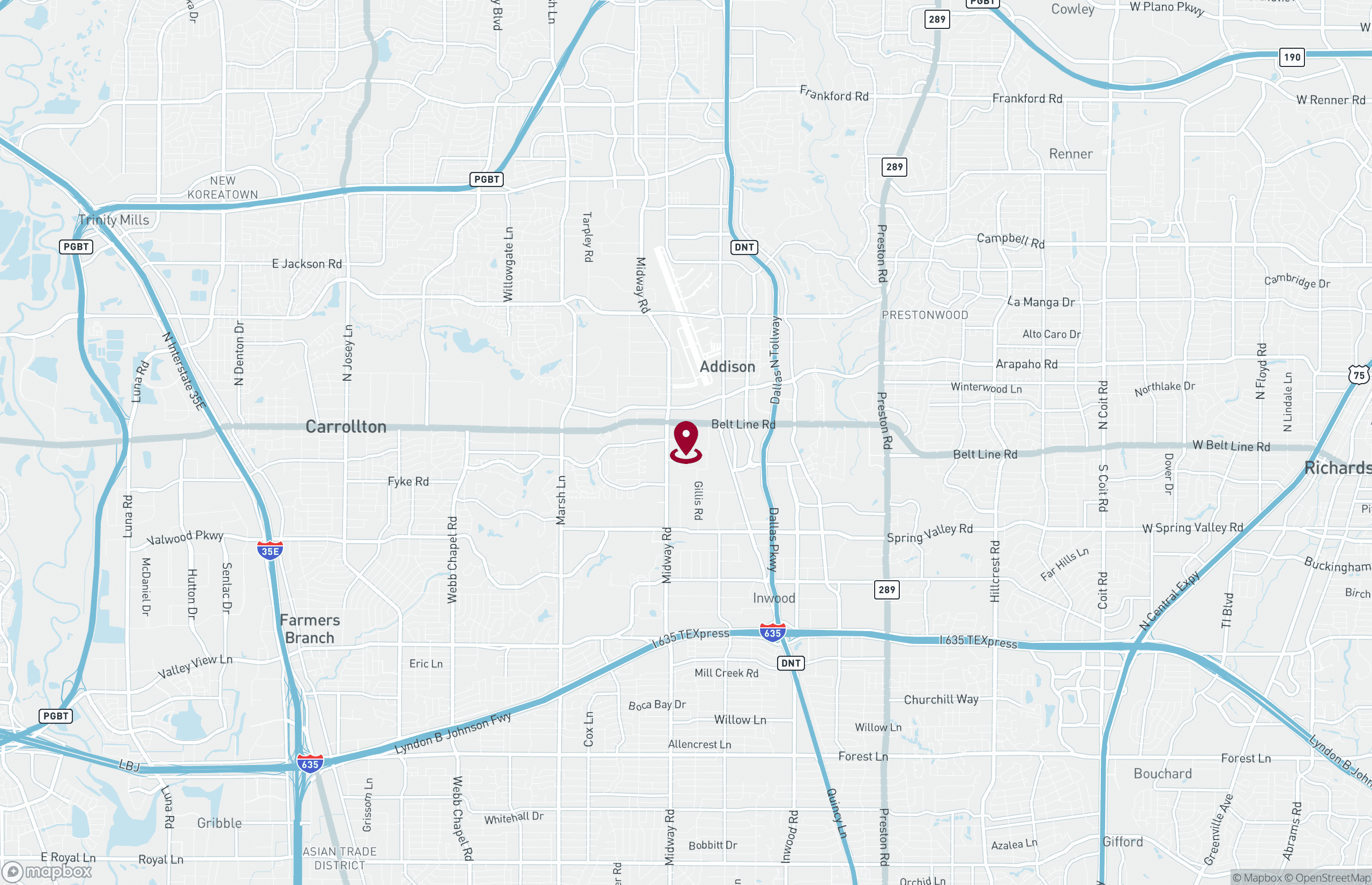 Map Industrial Property for Lease - 4450-4490 Beltway Dr, Addison, Texas, 75001 (2)